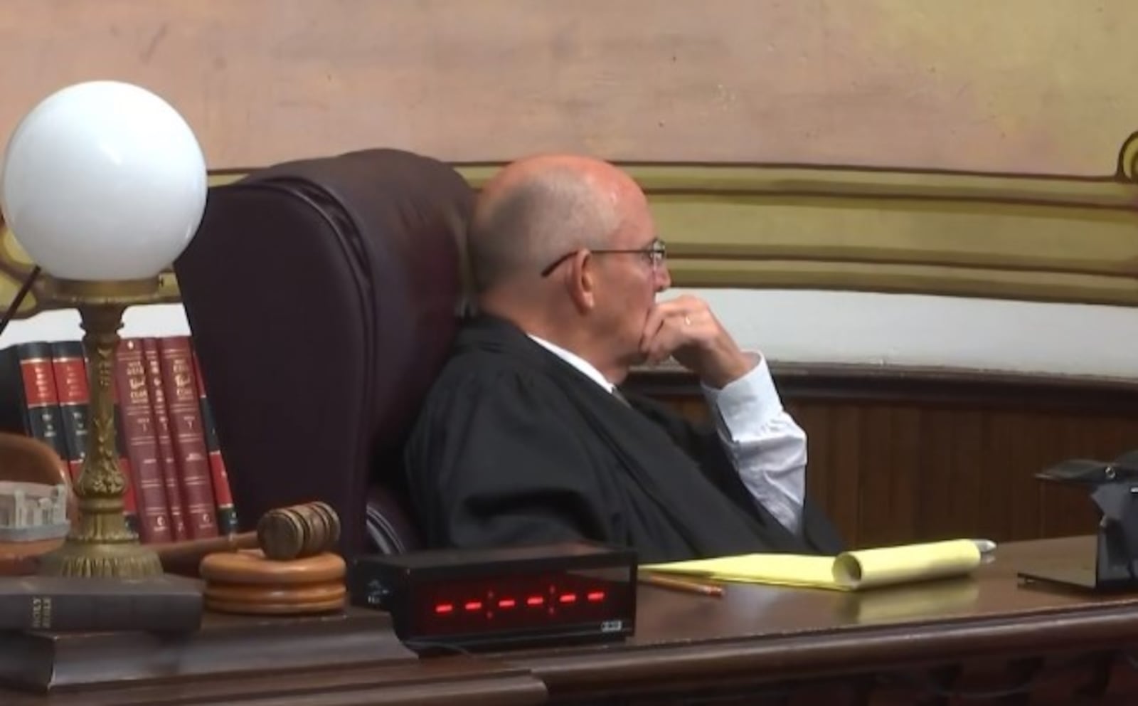 Pike County Common Pleas Court Judge Randy Deering is seen Sept. 20, 2022 during the trial of George Wagner IV, who is charged with killing eight members of the Rhoden family in Pike Co. in 2016. CONTRIBUTED/WCPO