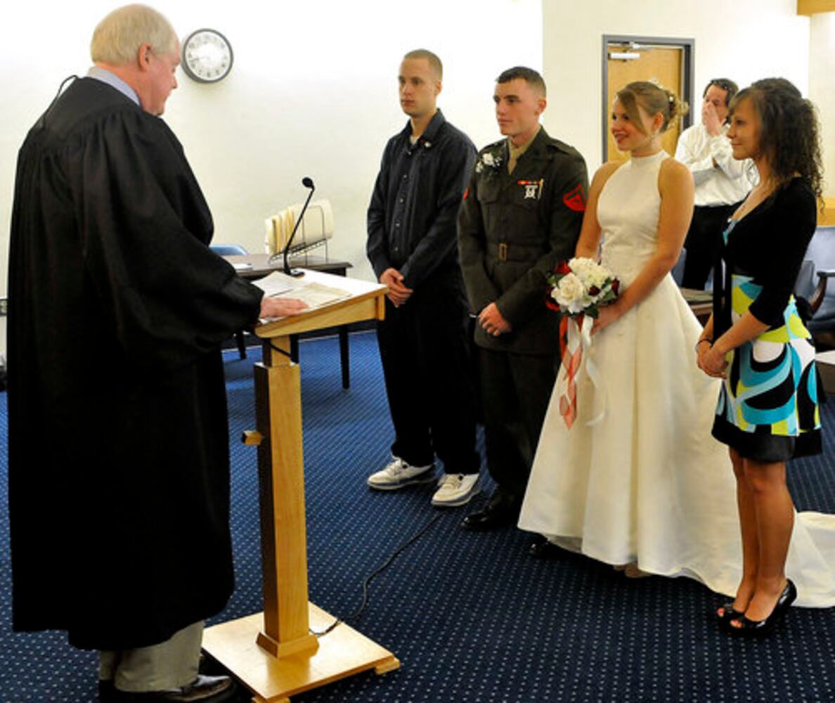 Marine gets married at court