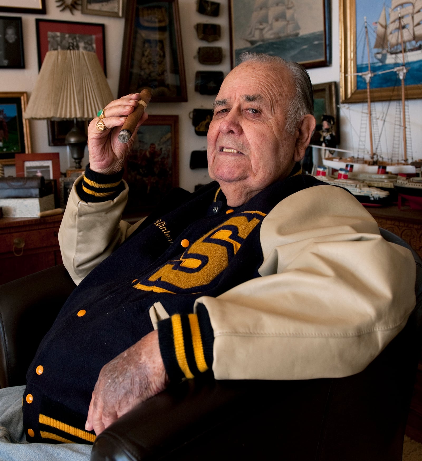 Legendary comedian Jonathan Winters at his home in Montecito, California. Winters died in 2013. ARCHIVE