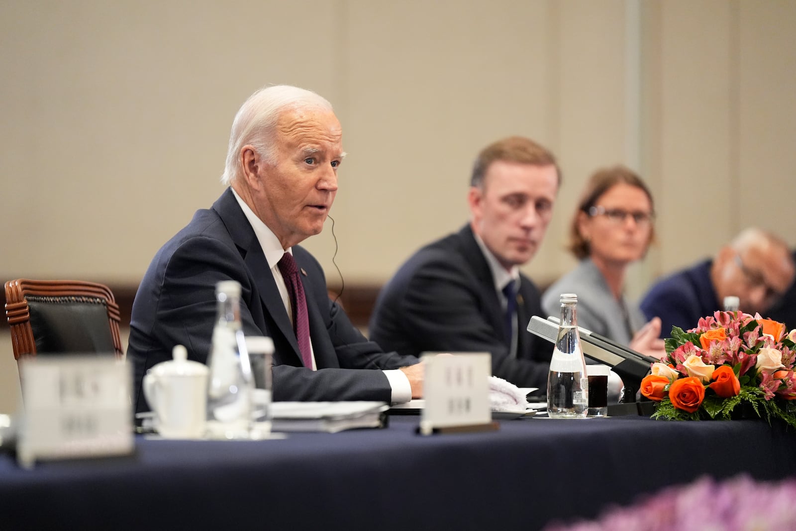 President Joe Biden meets with Chinese President Xi Jinping during a bilateral meeting, Saturday, Nov. 16, 2024, in Lima, Peru. (AP Photo/Manuel Balce Ceneta)