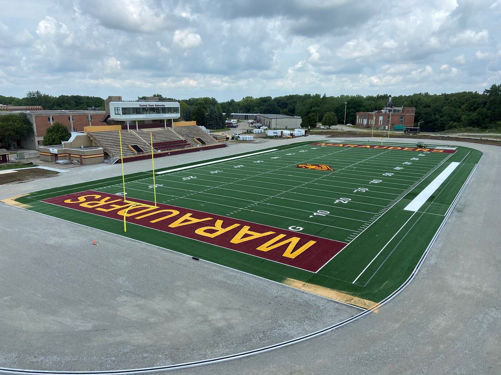 Central State University's new synthetic turf football field at McPherson Stadium Nick Novy/Central State University