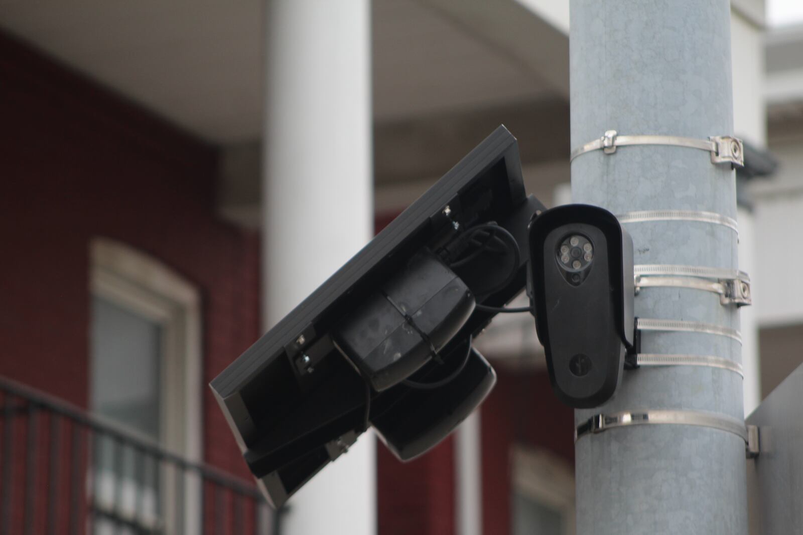 An automated license plate reader on Xenia Avenue in Dayton's Twin Towers neighborhood. CORNELIUS FROLIK / STAFF