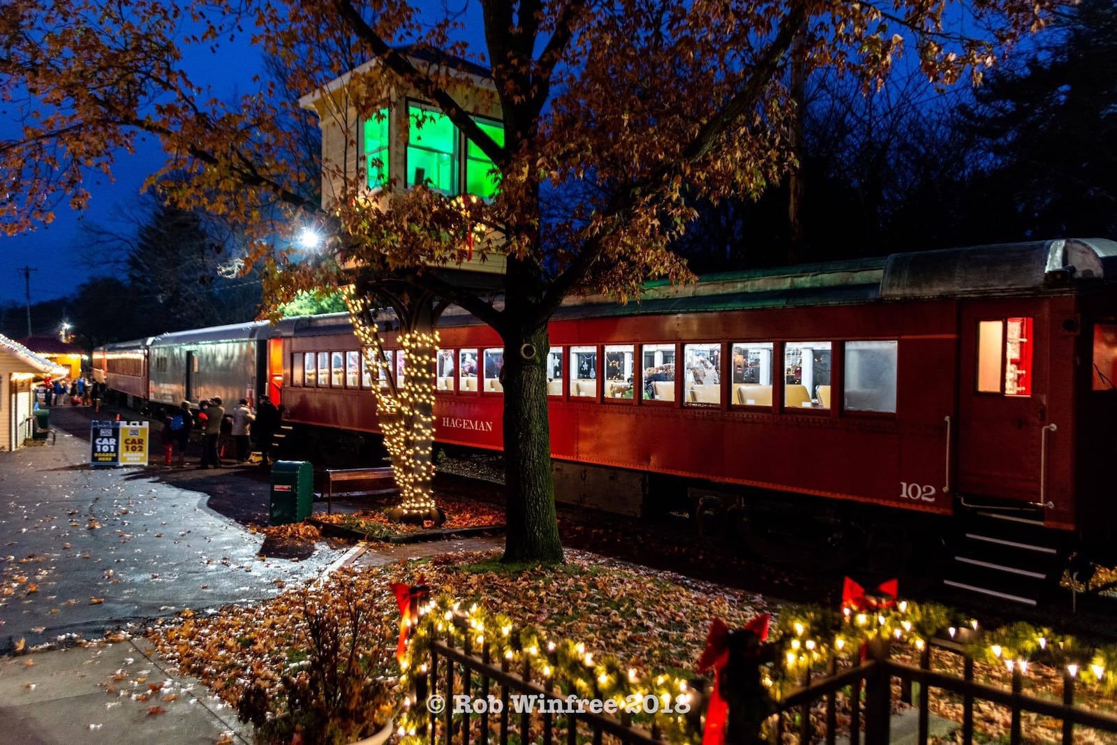 On various dates throughout the month of December, visitors to the LM&M Railroad can experience the North Pole Express.