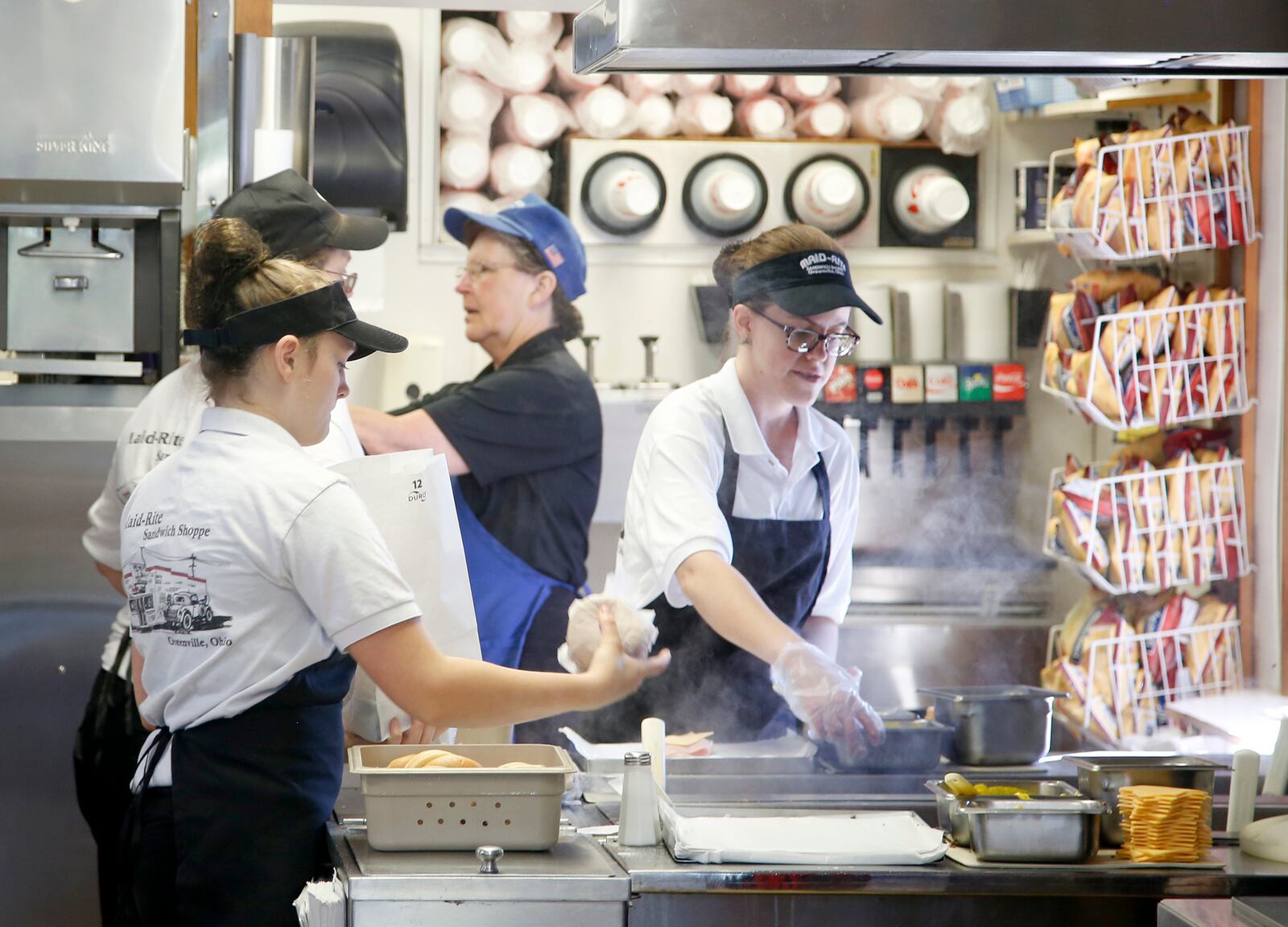 Greenville's Maid-Rite Sandwich Shoppe is known for its steamed loose-meat sandwiches. The shop opened in 1934. LISA POWELL / STAFF