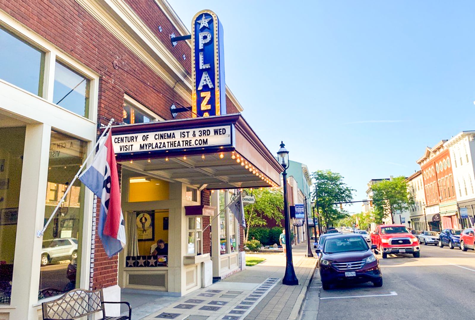 The historic Plaza Theatre in downtown Miamisburg had its most successful year in 2022. This year, it will introduce more promotional events and put a new spin on returning offerings. ERIC SCHWARTZBERG/STAFF