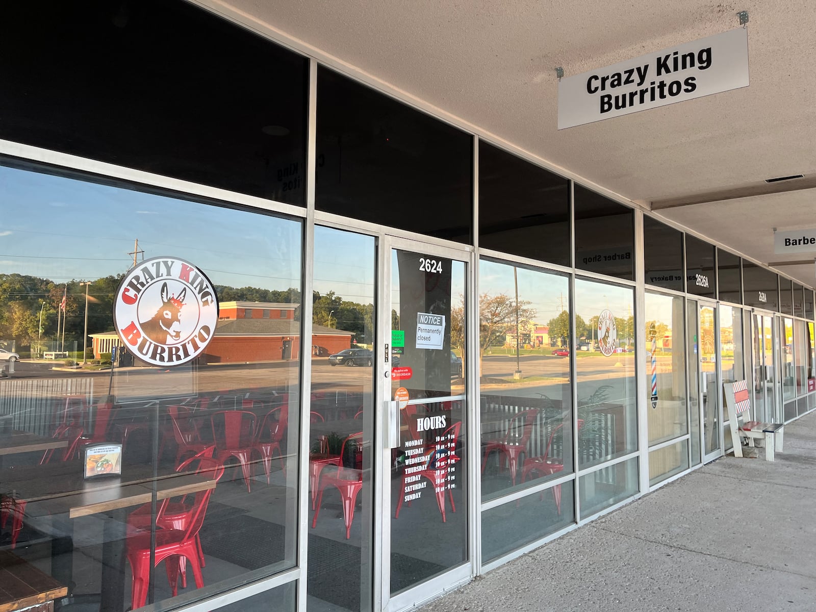 Crazy King Burrito has permanently closed its doors in Fairborn, according to a sign posted at the restaurant. The Fairborn location on Colonel Glenn Highway was the first U.S. franchise of Crazy King Burrito. NATALIE JONES/STAFF