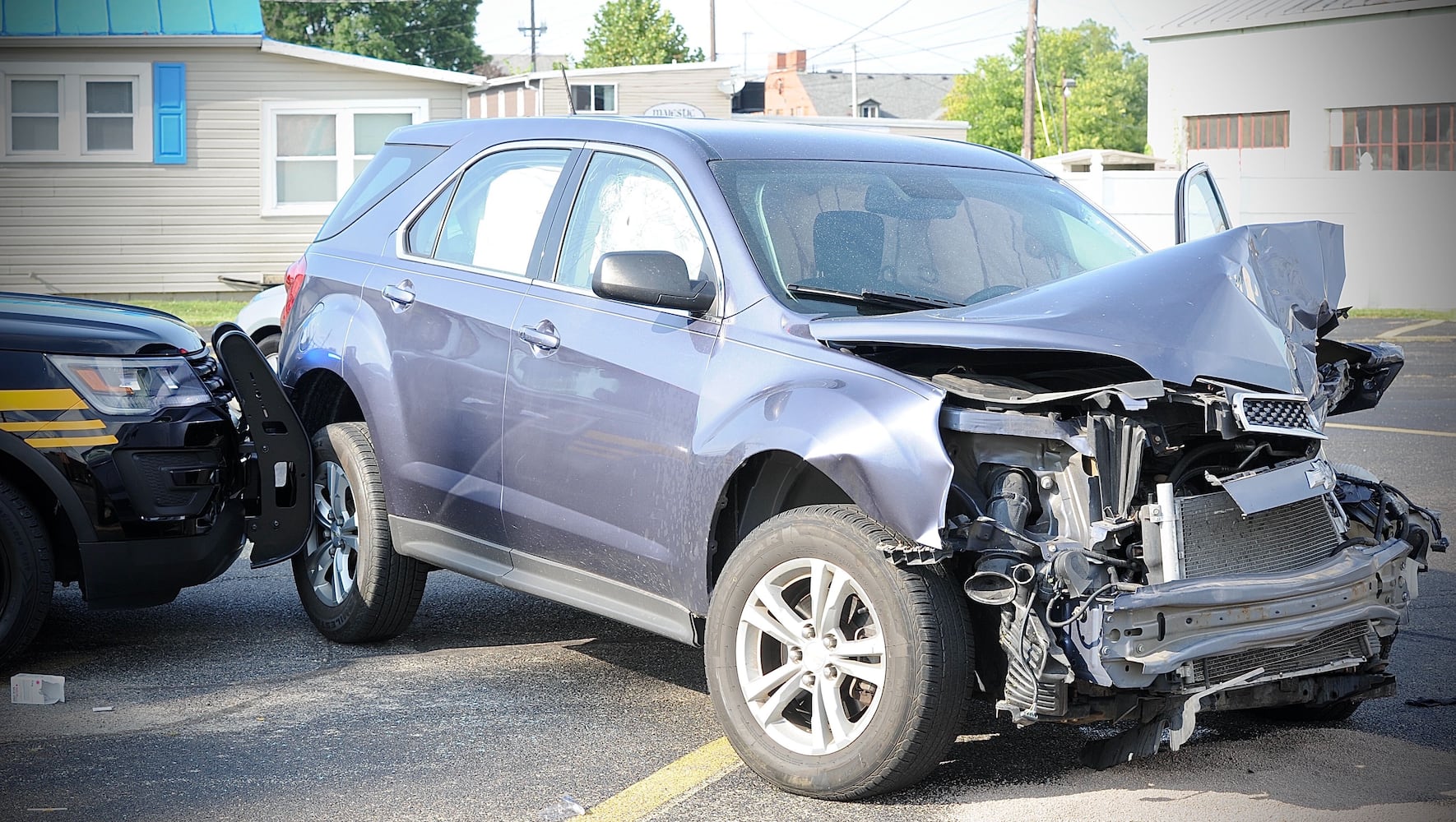 Slow-speed chase ends in New Carlisle after several crashes