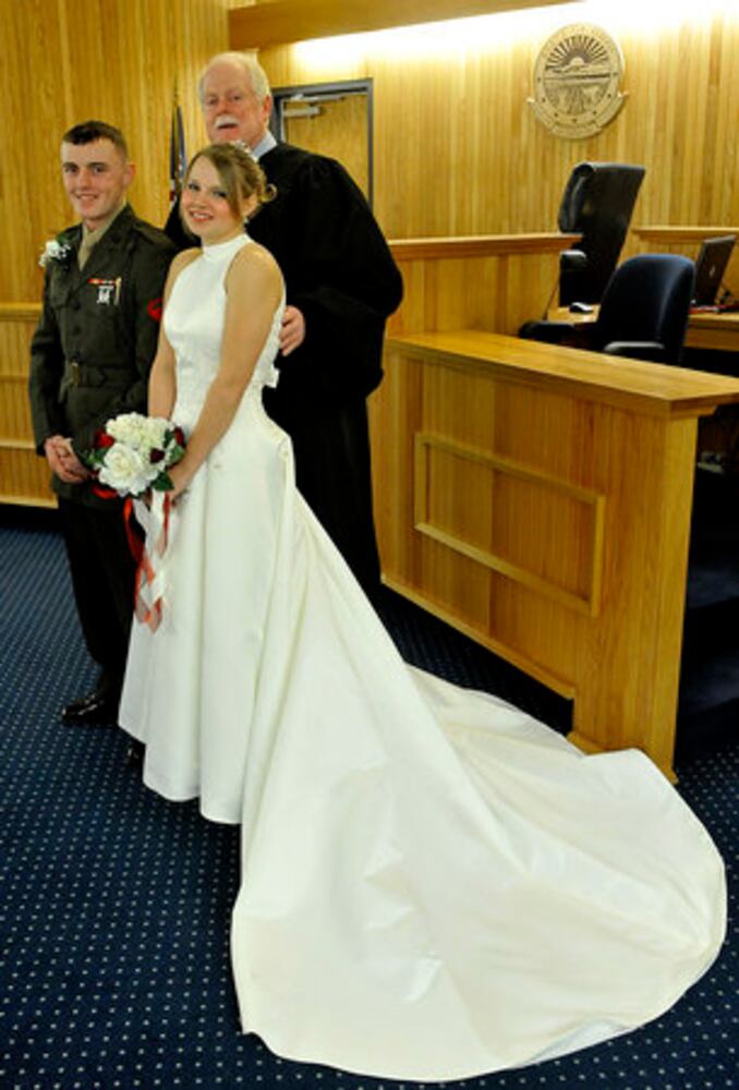 Marine gets married at court