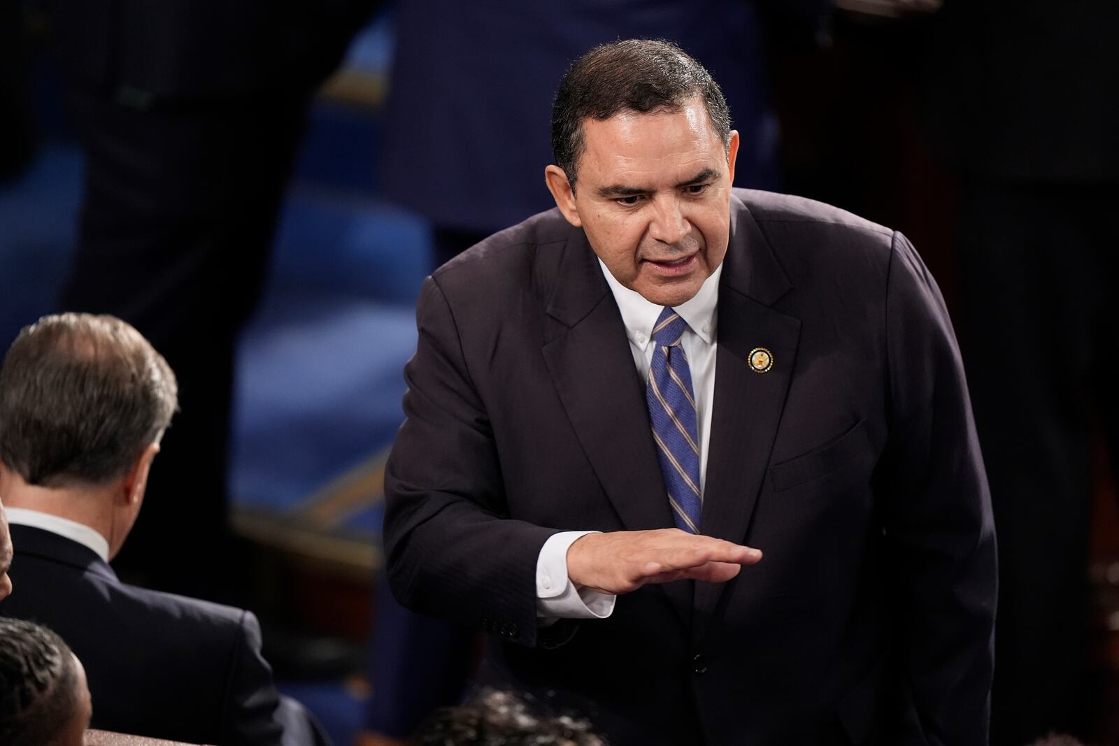 Rep. Henry Cuellar, D-Texas, is pictured as the House of Representatives meets to elect a speaker and convene the new 119th Congress at the Capitol in Washington, Friday, Jan. 3, 2025. (AP Photo/Mark Schiefelbein)