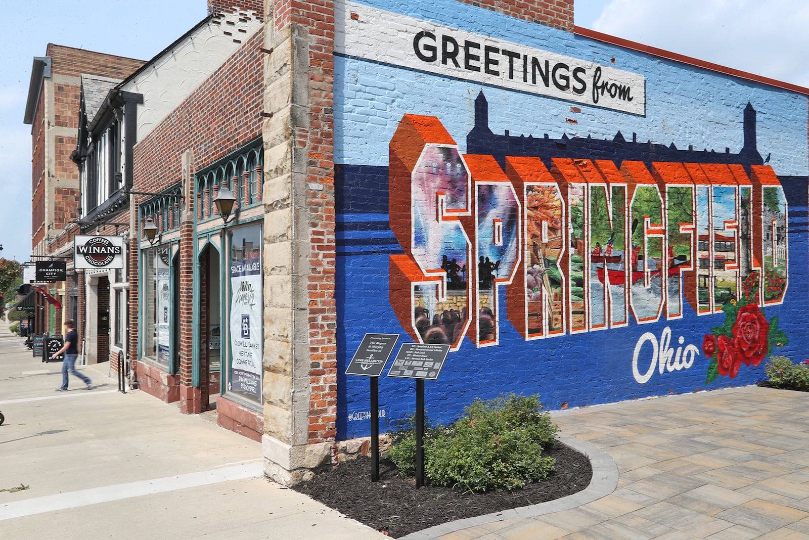 Pretzelmaker will open just around the corner from a new pocket park that has a giant mural on North Fountain Avenue. BILL LACKEY/STAFF