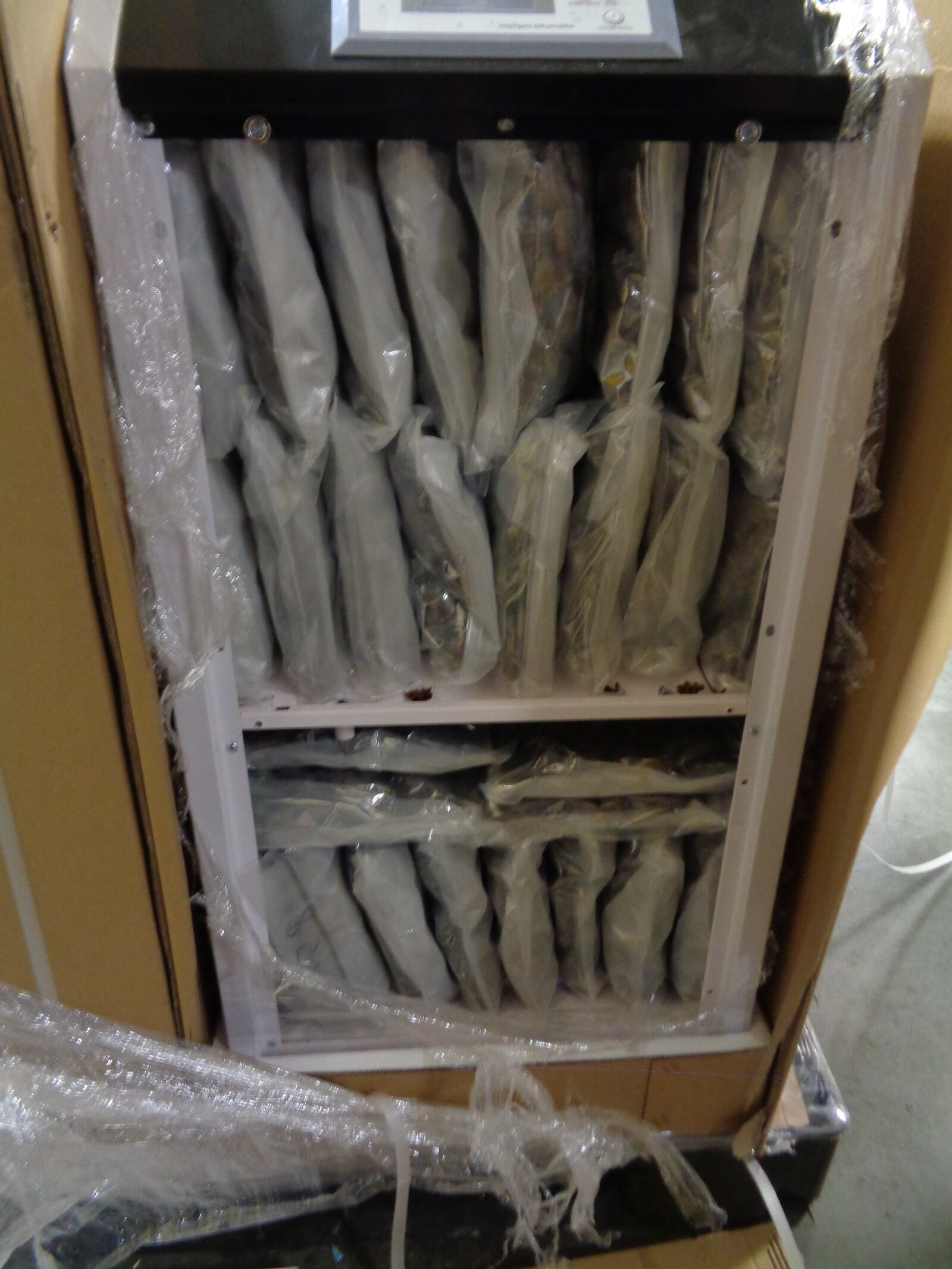 U.S. Customs and Border Patrol agents in Cincinnati on Saturday, Sept. 17, 2022, seized more than 400 pounds of marijuana found in vacuum sealed bags inside 12 dehumidifiers in a shipment from Ontario, Canada. CONTRIBUTED