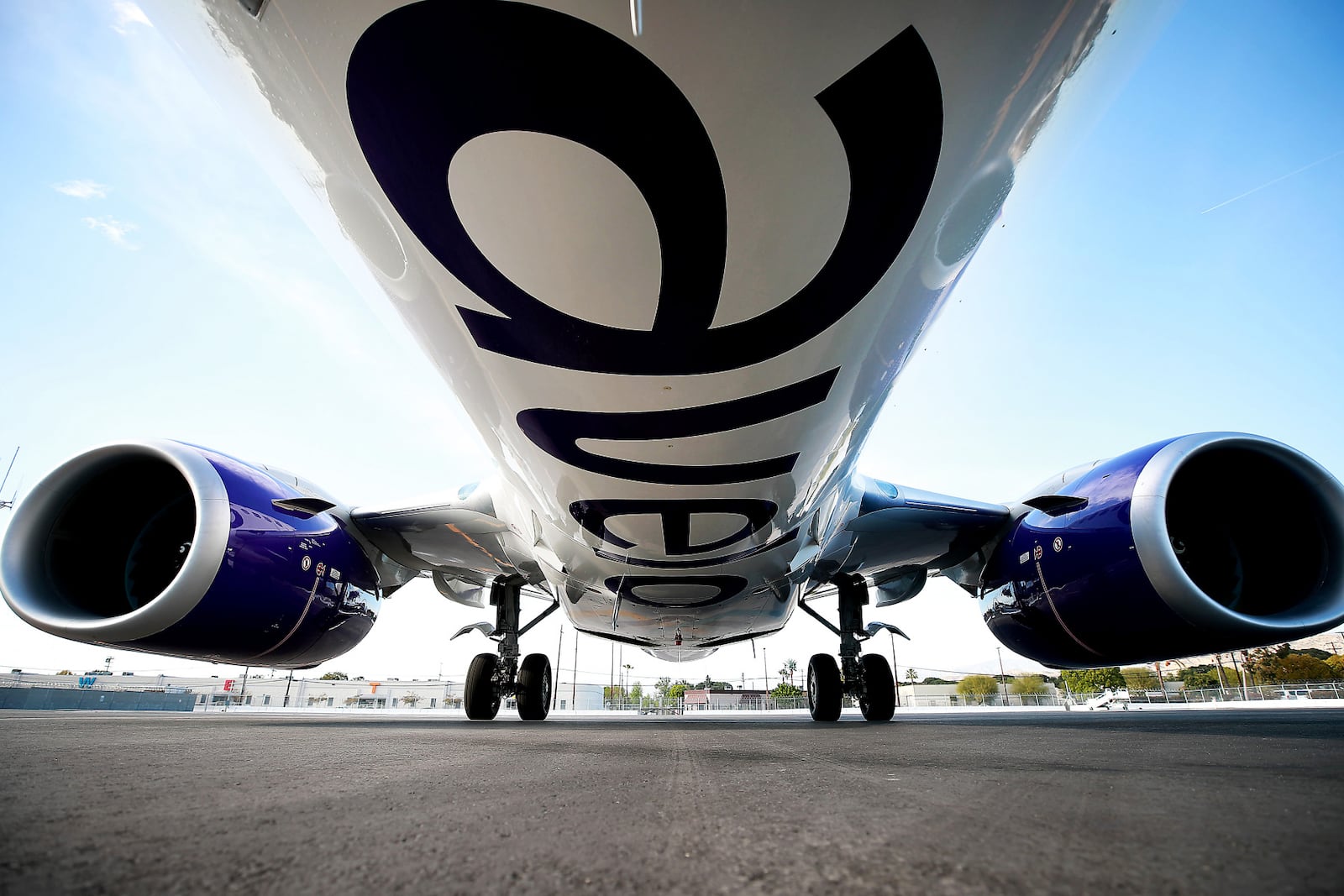 BURBANK, CALIFORNIA -- The Avelo aircraft is seen at Hollywood Burbank Airport on April 07, 2021 in Burbank, California. CONTRIBUTED (Photo by Joe Scarnici/Getty Images for Avelo)