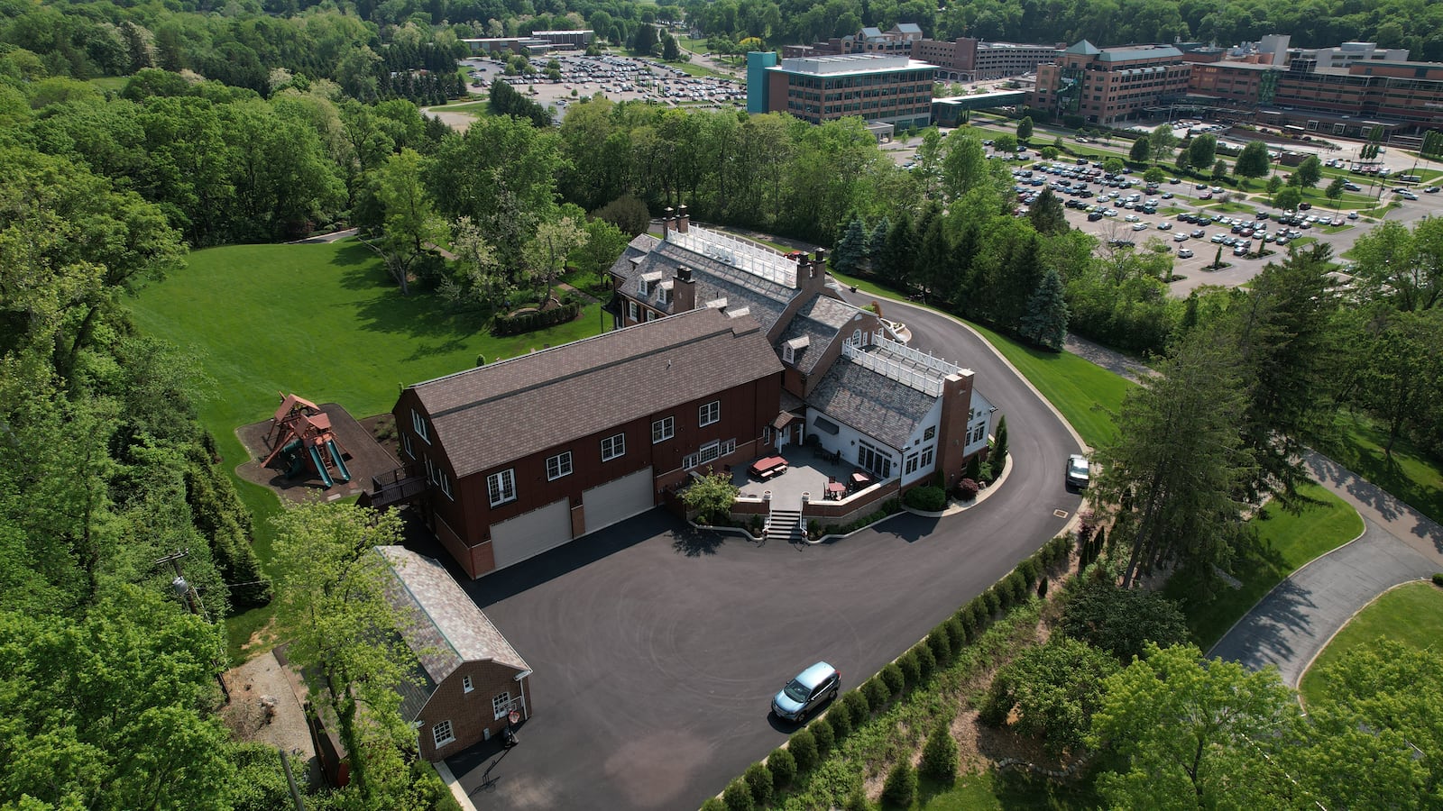 The home of Fred Manchur, former CEO of Kettering Health, on Stonebridge Road in Kettering behind the Kettering Health Main Campus. JIM NOELKER/STAFF