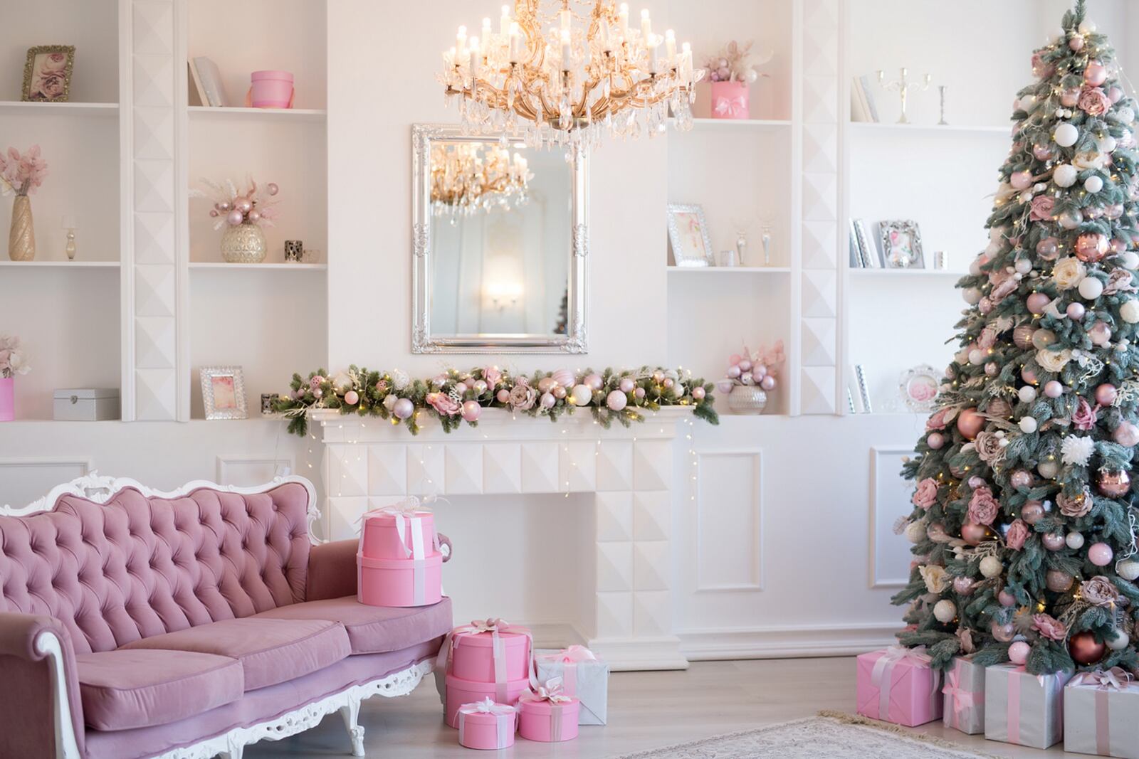 Pink holiday decor taps into the modern and trending styles that break tradition. iSTOCK/COX