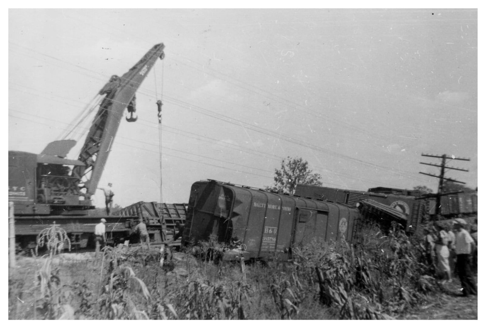 The Mad River Twp. train derailment that occurred in May reminded residents of another train wreck in the area in 1953./ Contributed