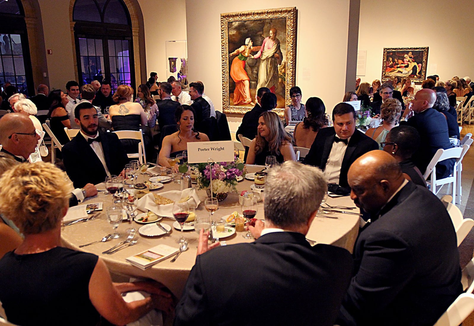 Dining in the galleries makes the Art Ball a unique experience. CONTRIBUTED