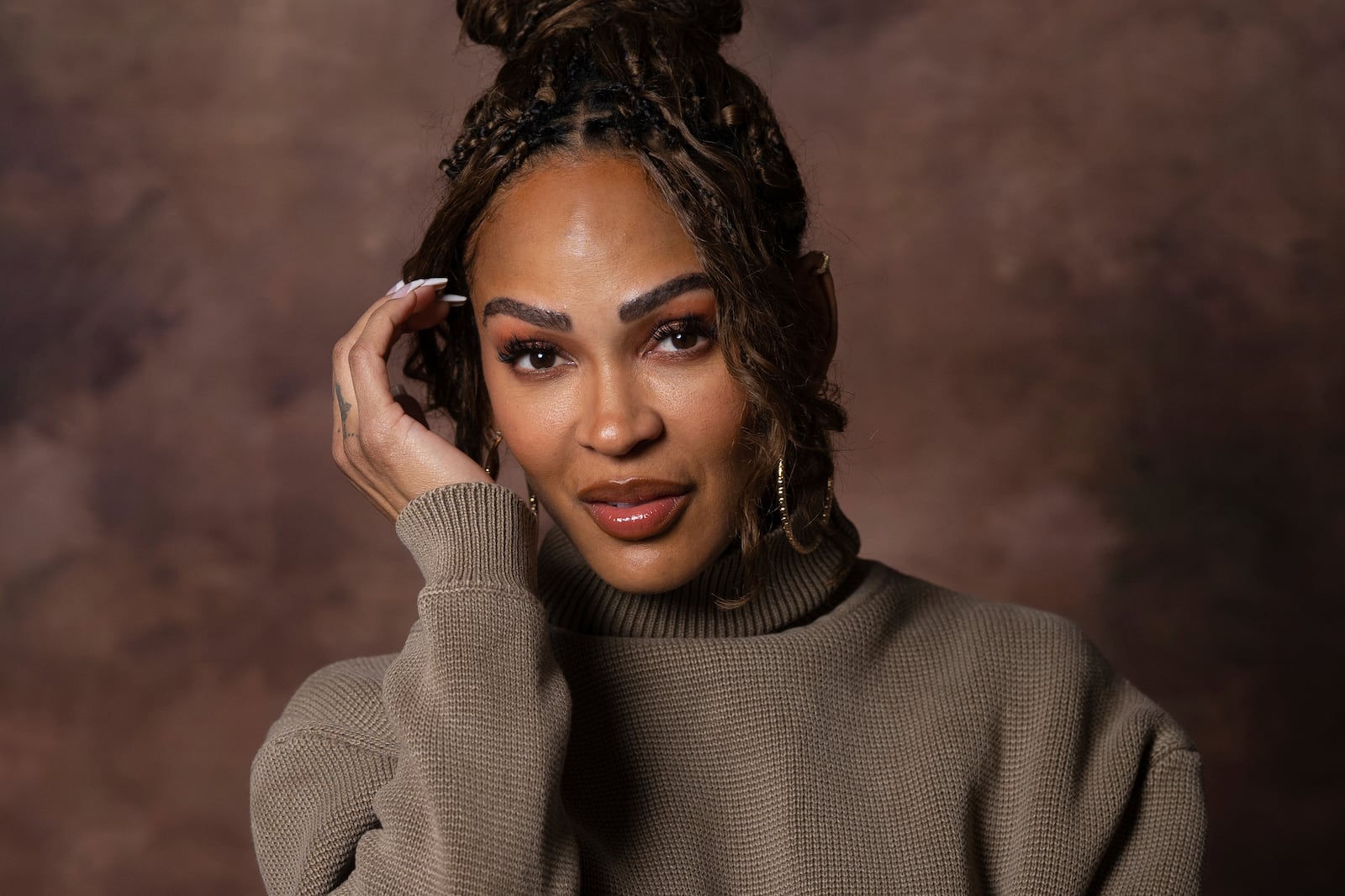 Meagan Good poses for a portrait on Thursday, Jan. 16, 2025, in New York. (AP Photo/Gary Gerard Hamilton)