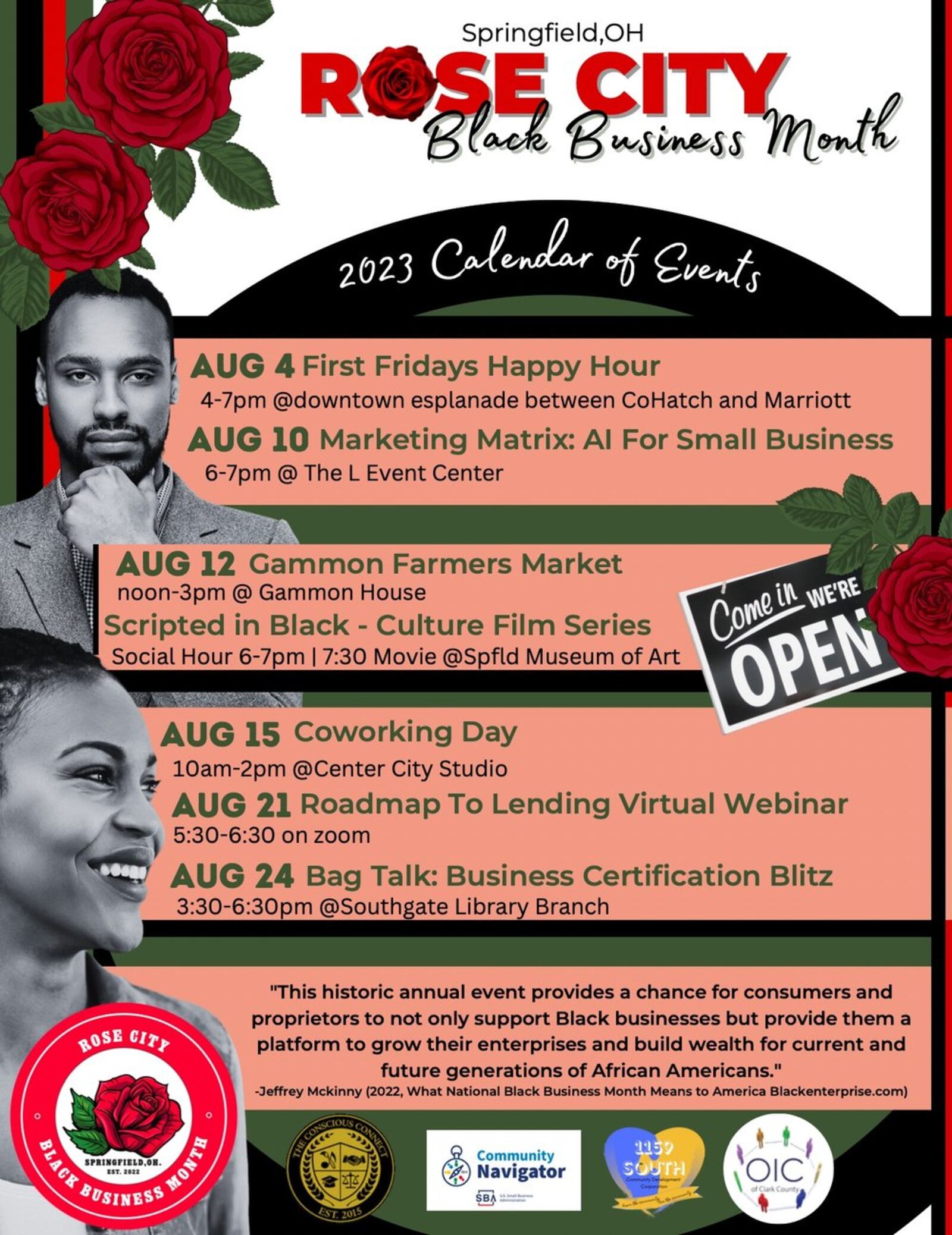 Events for Rose City Black Business Month will begin Aug. 4 and ed Aug. 24. CONTRIBUTED.