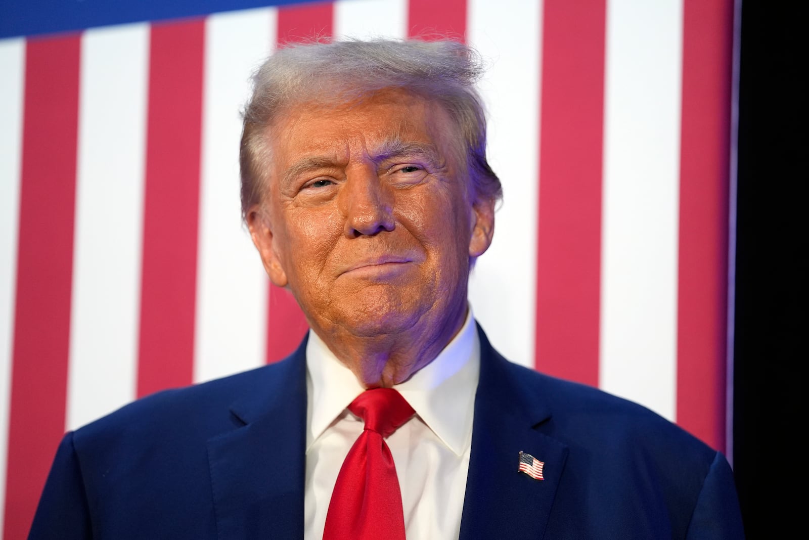 Republican presidential nominee former President Donald Trump arrives to speak to the National Fraternal Order of Police fall meeting, Friday, Sept. 6, 2024, in Charlotte, N.C. (AP Photo/Evan Vucci)