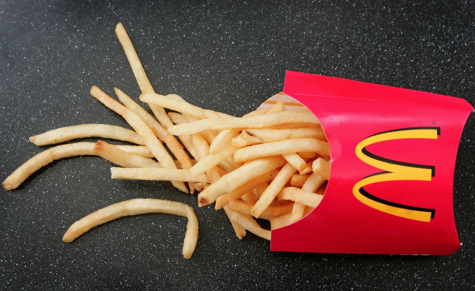 FILE PHOTO: French fries sit on a table at a McDonald's restaurant.