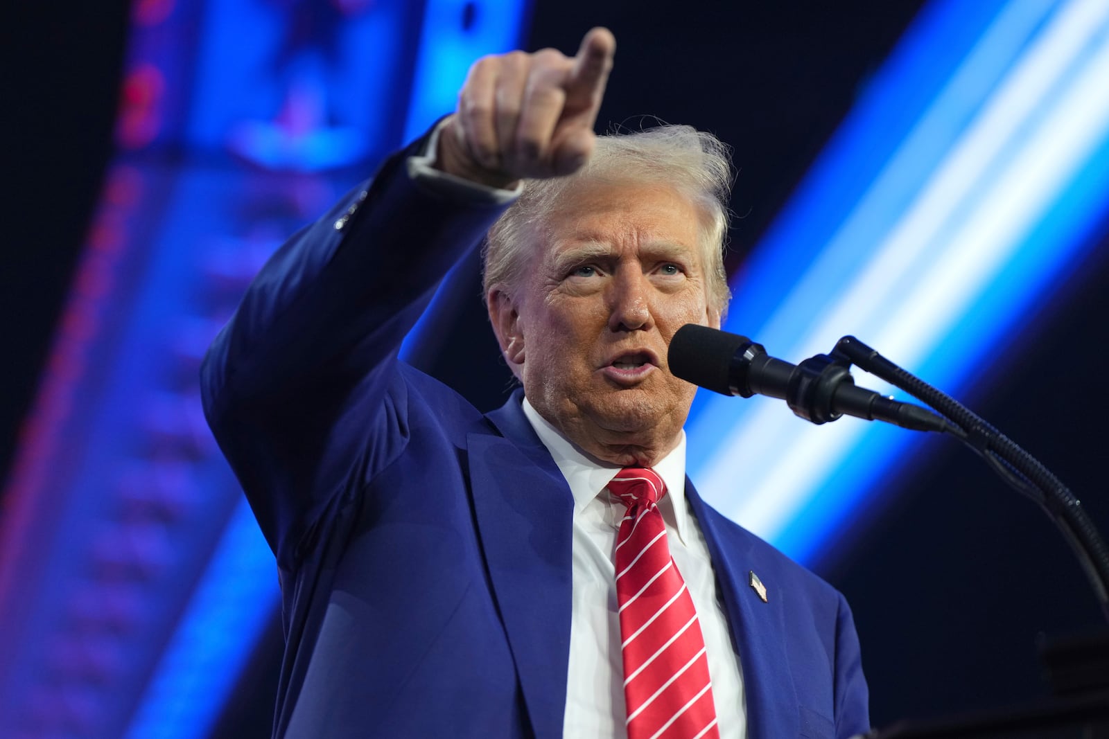 FILE - President-elect Donald Trump speaks at AmericaFest, on Dec. 22, 2024, in Phoenix. (AP Photo/Rick Scuteri, File)