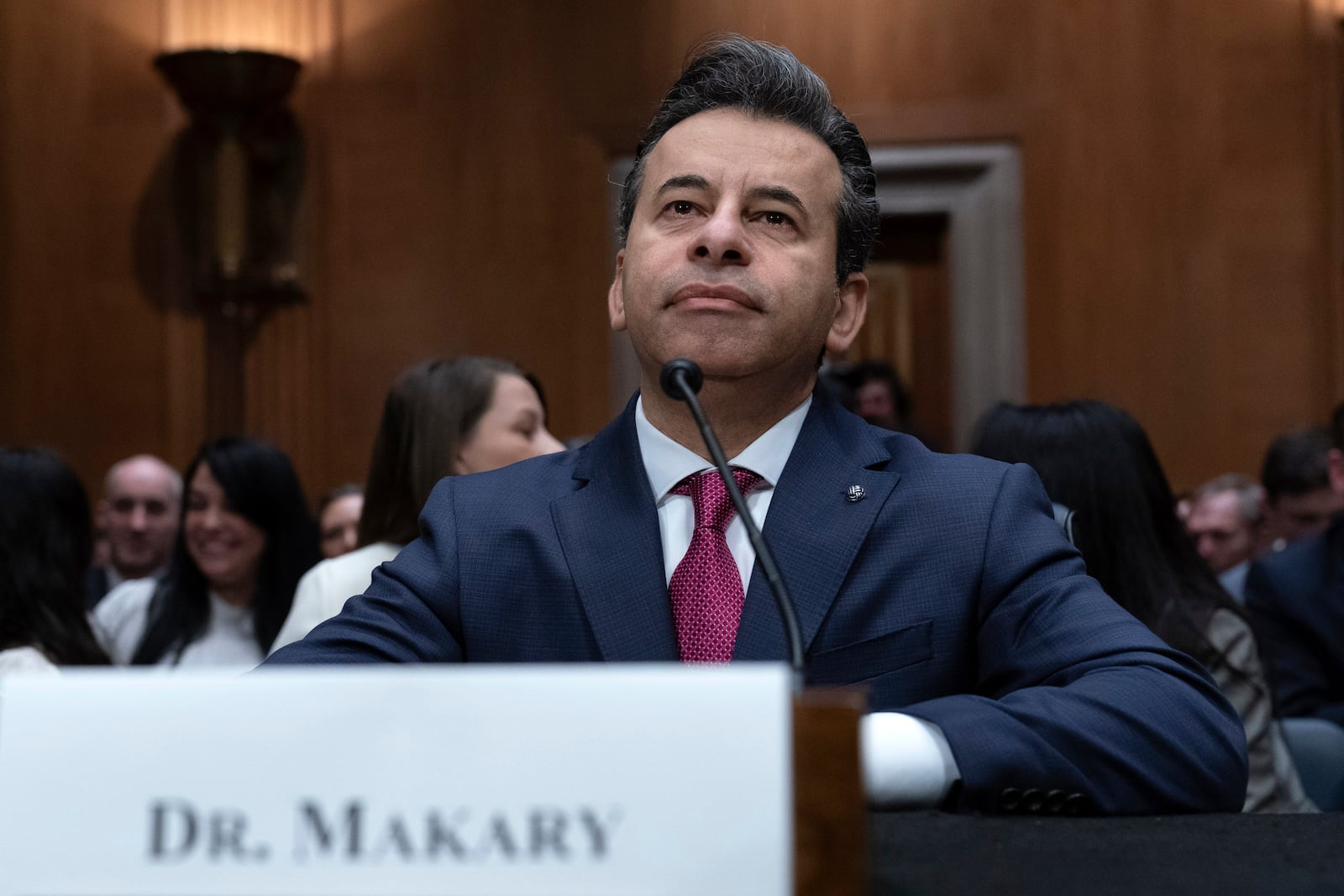 Martin Makary nominated to serve as Commissioner of Food and Drugs at the Department of Health and Human Services, testifies before the Senate Committee on Health, Education, Labor and Pensions on Capitol Hill Thursday, March 6, 2025, in Washington. (AP Photo/Jose Luis Magana)