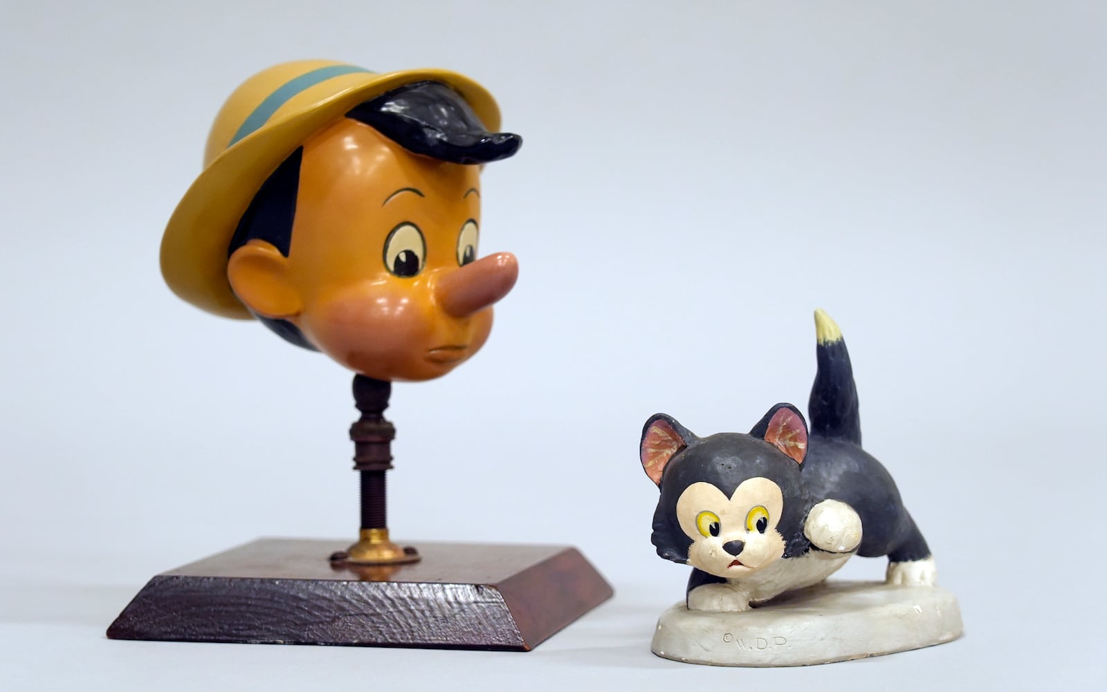 Animators' maquettes from the 1940 film "Pinocchio" are pictured on Tuesday, Oct. 29, 2024, at the Pickford Center for Motion Picture Study in Los Angeles. (AP Photo/Chris Pizzello)