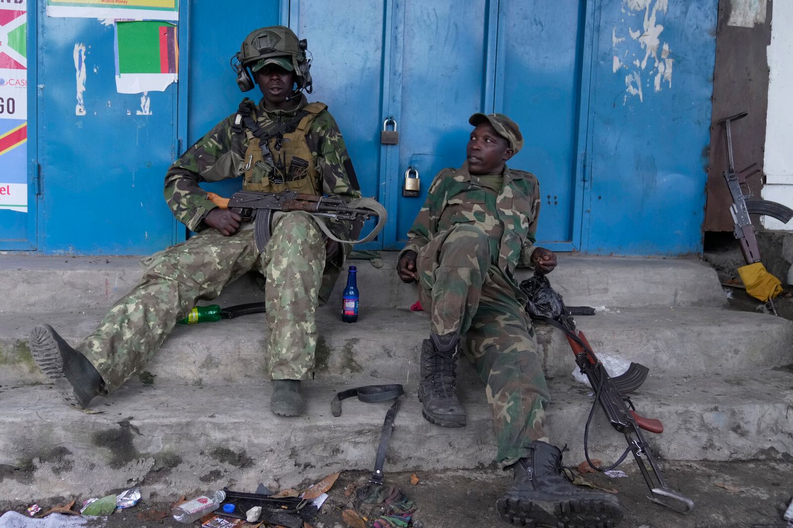 M23 rebels patrol the streets of Goma, Democratic Republic of the Congo, Wednesday, Jan. 29, 2025. (AP Photo/Brian Inganga)