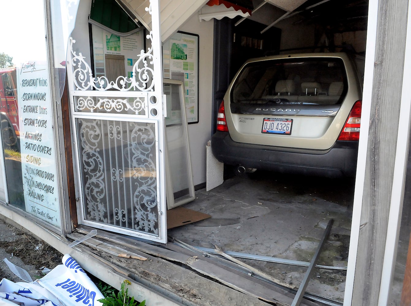 Car into Building