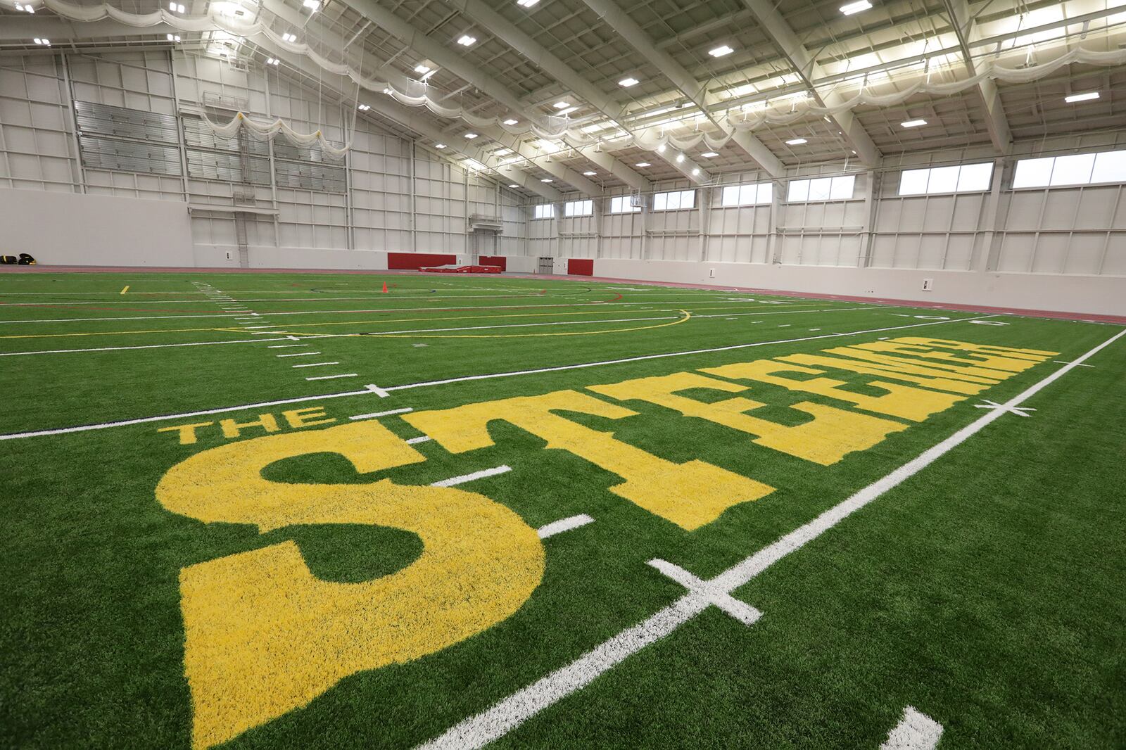 Wittenberg University held a grand opening ceremony and open house for its new Health, Wellness & Athletic Complex called "The Steemer" Friday evening. The new $40 million facility features an indoor athletic field, running track and strength training center. BILL LACKEY/STAFF