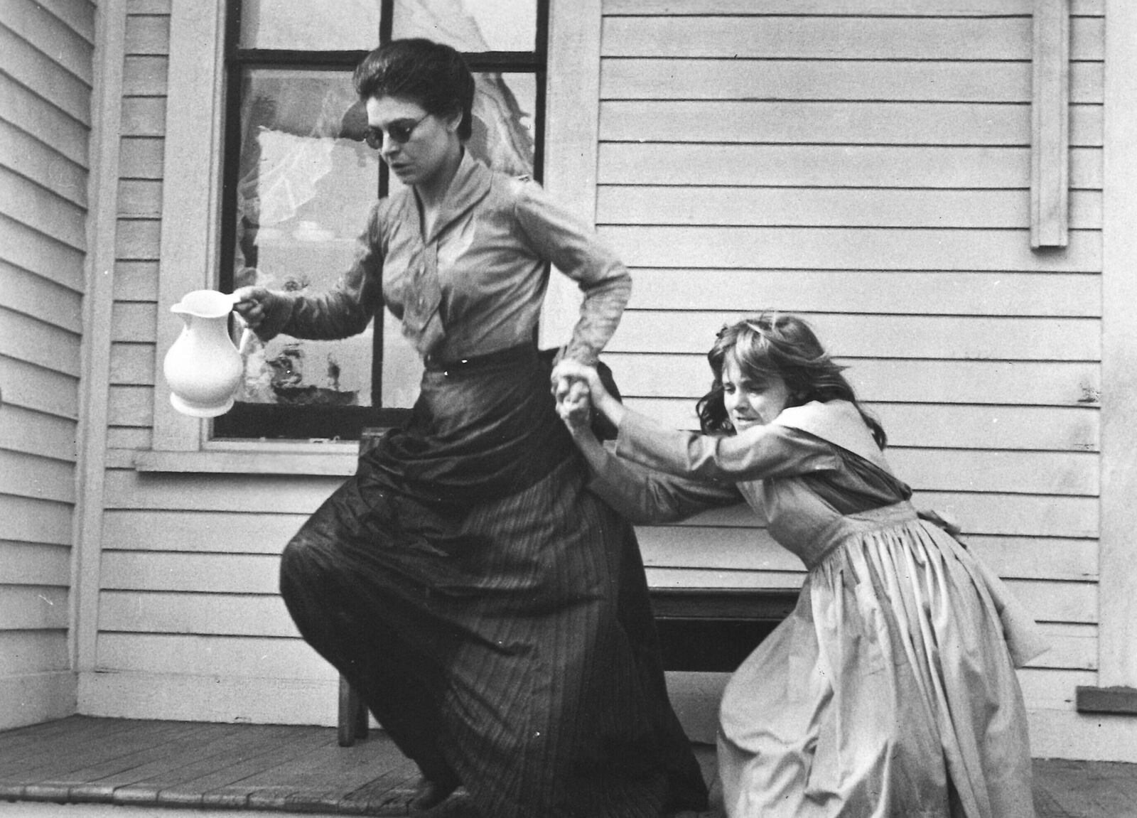 This image released by the Library of Congress shows Anne Bancroft, left, and Patty Duke in a scene from the 1962 film "The Miracle Worker." (AmazonMGM/Library of Congress via AP)