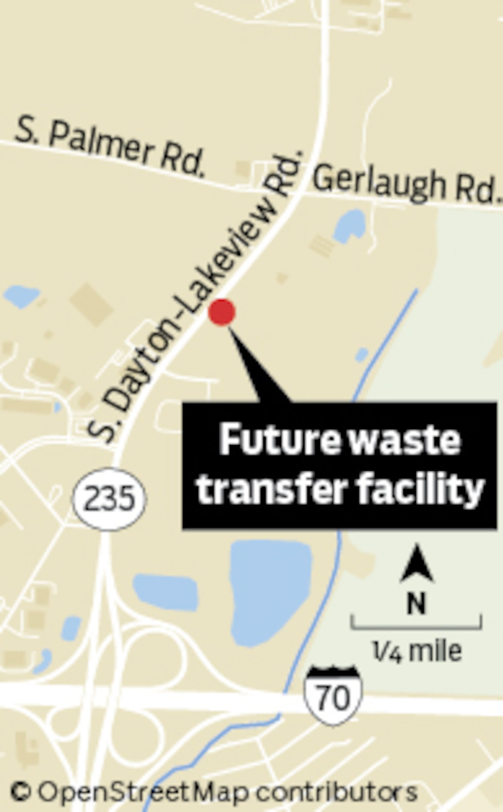 A Rumpke waste transfer facility is proposed for 3850 South Dayton-Lakeview Road on the Clark County line in Bethel Twp. MARK FREISTEDT