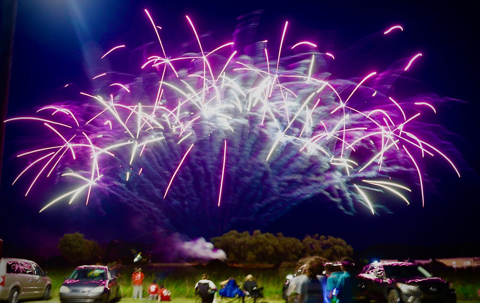 New Carlisle held its fireworks show Saturday night, June 29, 2024, ahead of the Fourth of July holiday. Marshall Gorby/STAFF