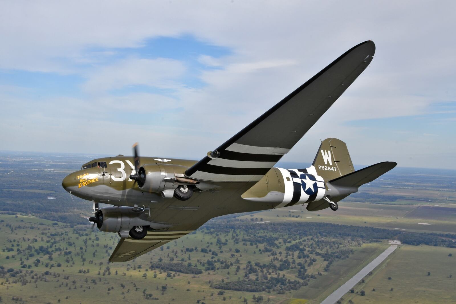 That's All, Brother, an historic C-47 that flew in the D-Day Normandy invasion during World War II. Air Force photo