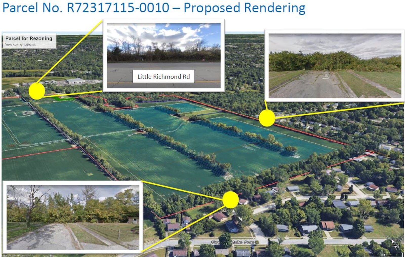 A rendering of proposed a new solar project site in northwest Dayton. CONTRIBUTED