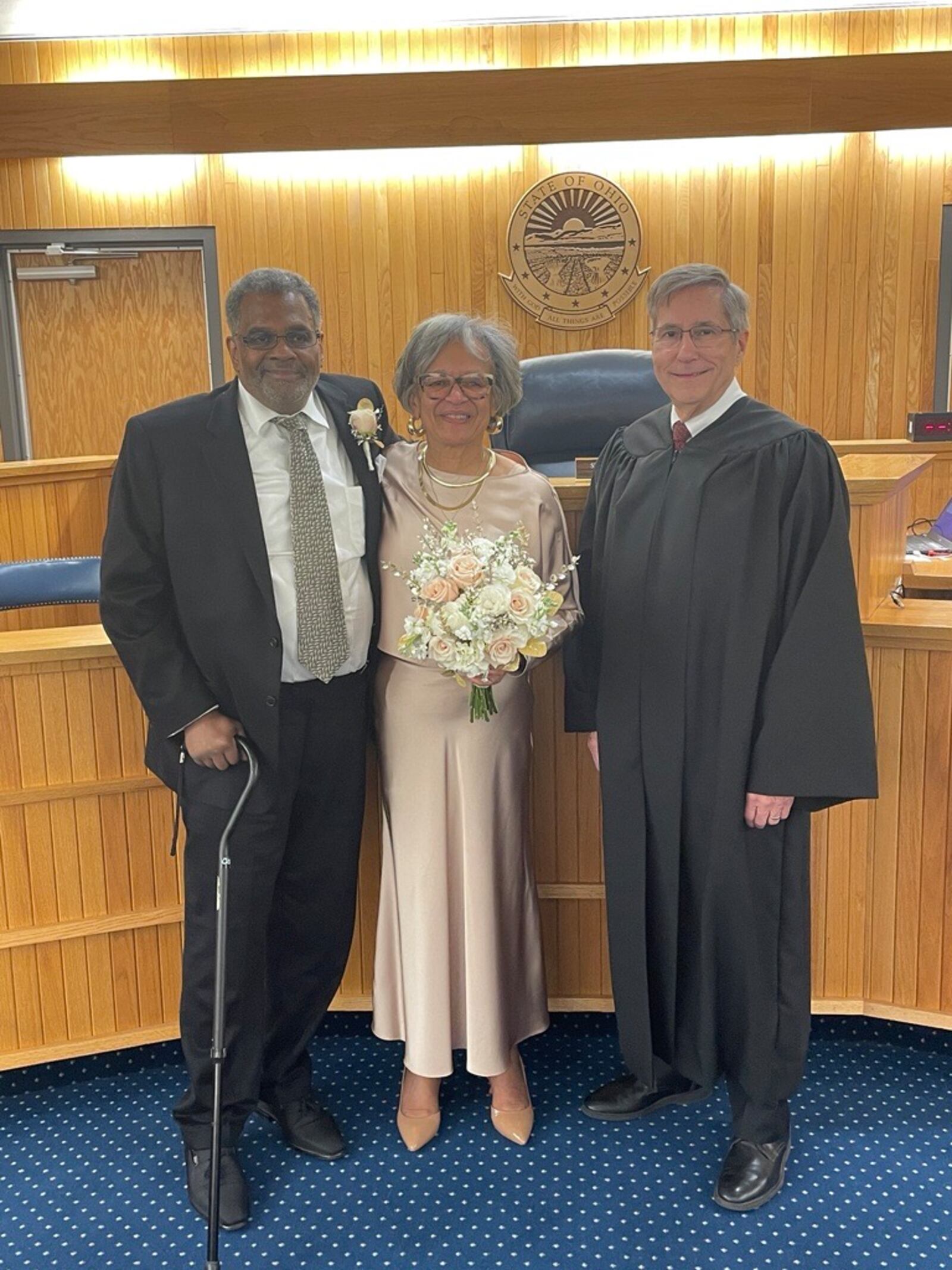 Sheila Henry married Alan Henry at her Municipal Courts clerk swearing-in ceremony Dec. 20, 2023. CONTRIBUTED