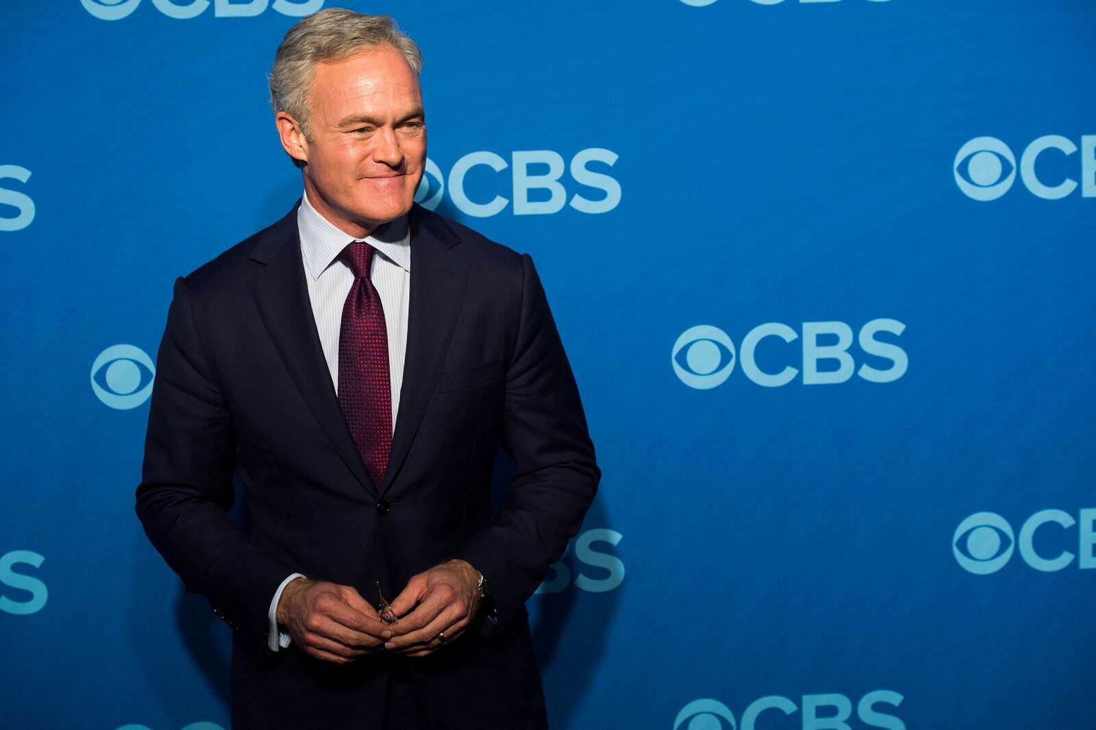 FILE - Scott Pelley, anchor of "CBS Evening News," at the CBS Upfront in New York, May 15, 2013. (Photo by Charles Sykes/Invision/AP, File)