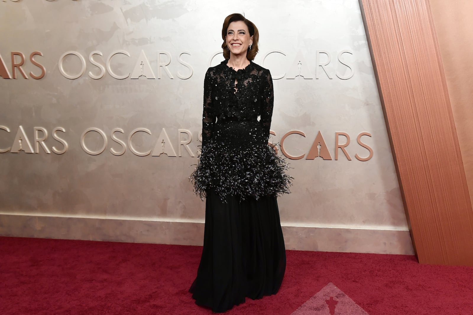 Fernanda Torres arrives at the Oscars on Sunday, March 2, 2025, at the Dolby Theatre in Los Angeles. (Photo by Richard Shotwell/Invision/AP)