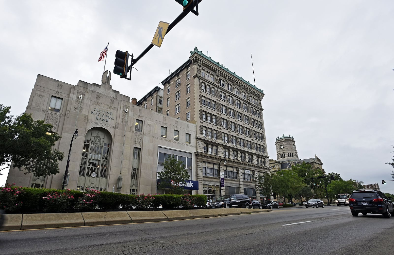 Parts of Hamilton’s downtown are now on the National Register of Historic Places. This is a portion of High Street that is on the list, including the former Second National Bank building that will become a COhatch coworking and event space. NICK GRAHAM/FILE