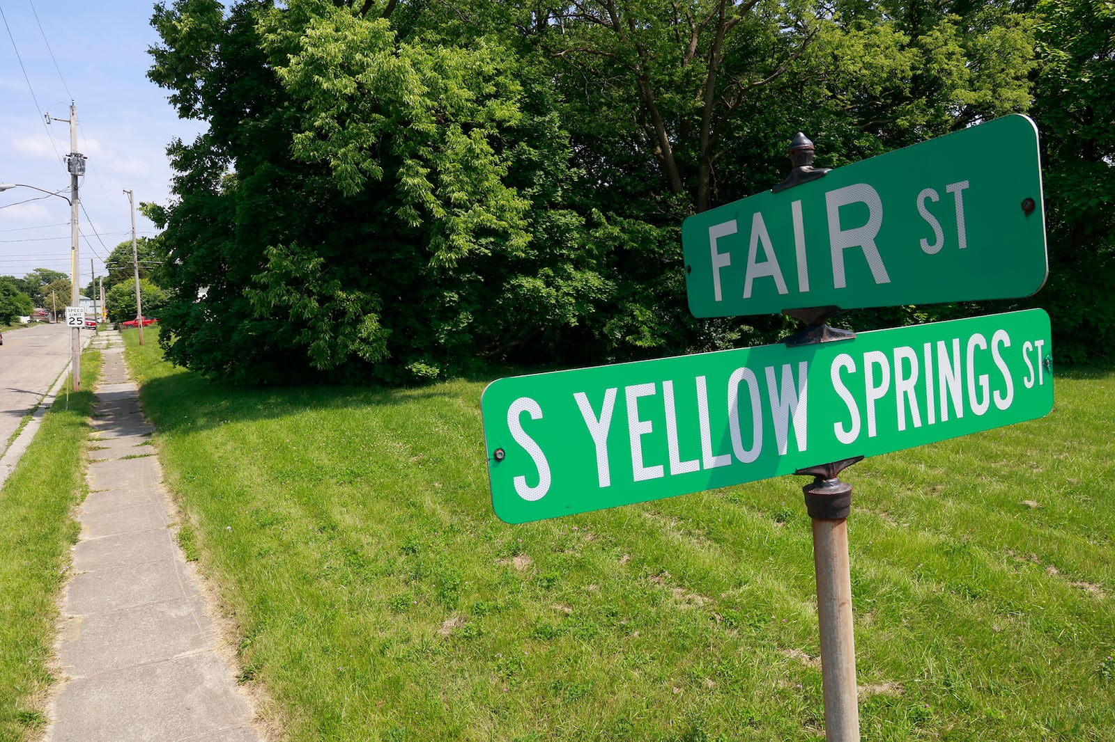 The vacant lot on the corner of Fair Street and South Yellow Springs Street Wednesday, June 21, 2023. BILL LACKEY/STAFF