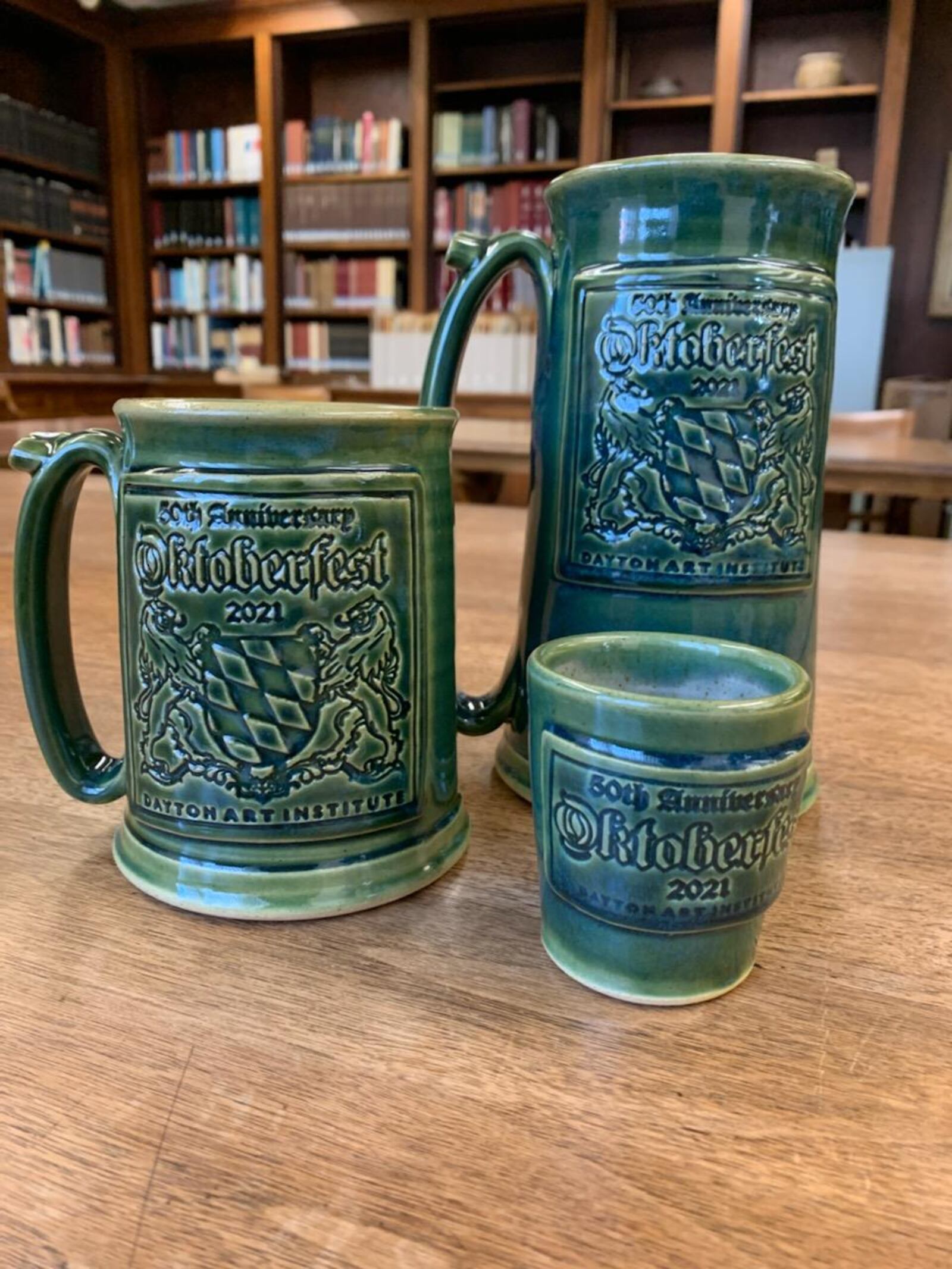 The 5Oth anniversary Oktoberfest mug, a collectors item for generations of Daytonians will also be sold. Shot-sized, small and large mugs will be range between $10 and $40. CONTRIBUTED PHOTO