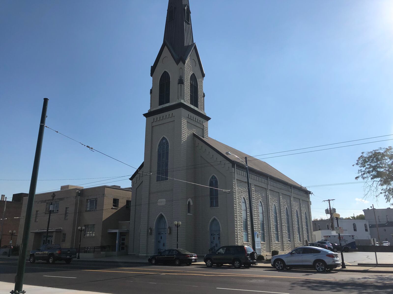 The church at 239 Wayne Ave. has been purchased by the Kentucky developer behind the Wheelhouse, home to new loft apartments and Troll Pub. CORNELIUS FROLIK / STAFF