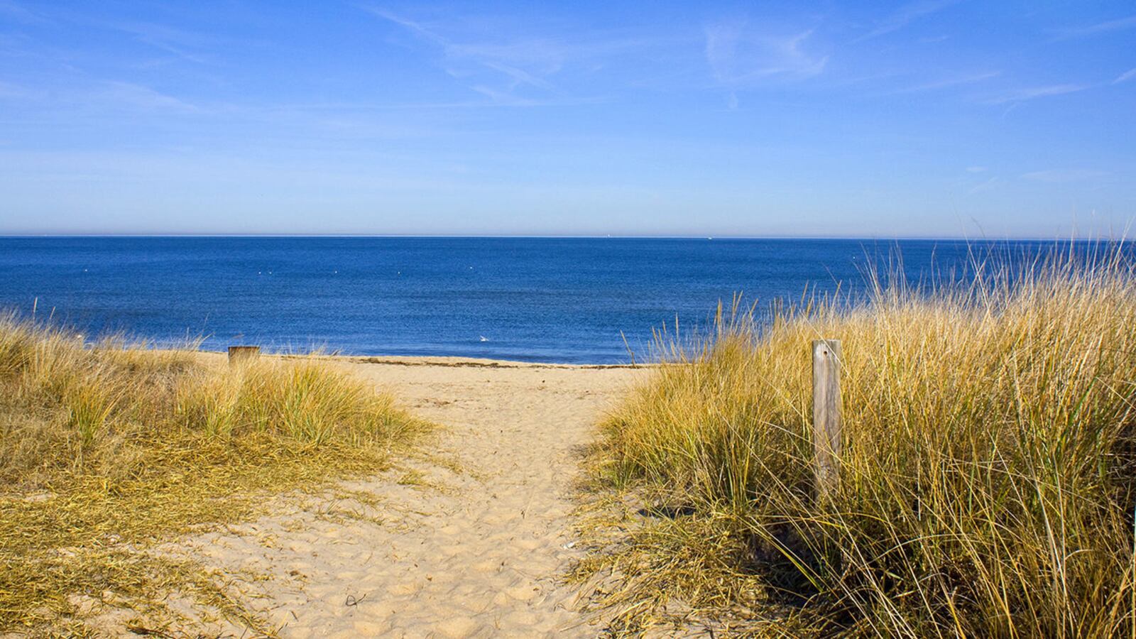 Stock photo of a beach in Norfolk, Virginia.