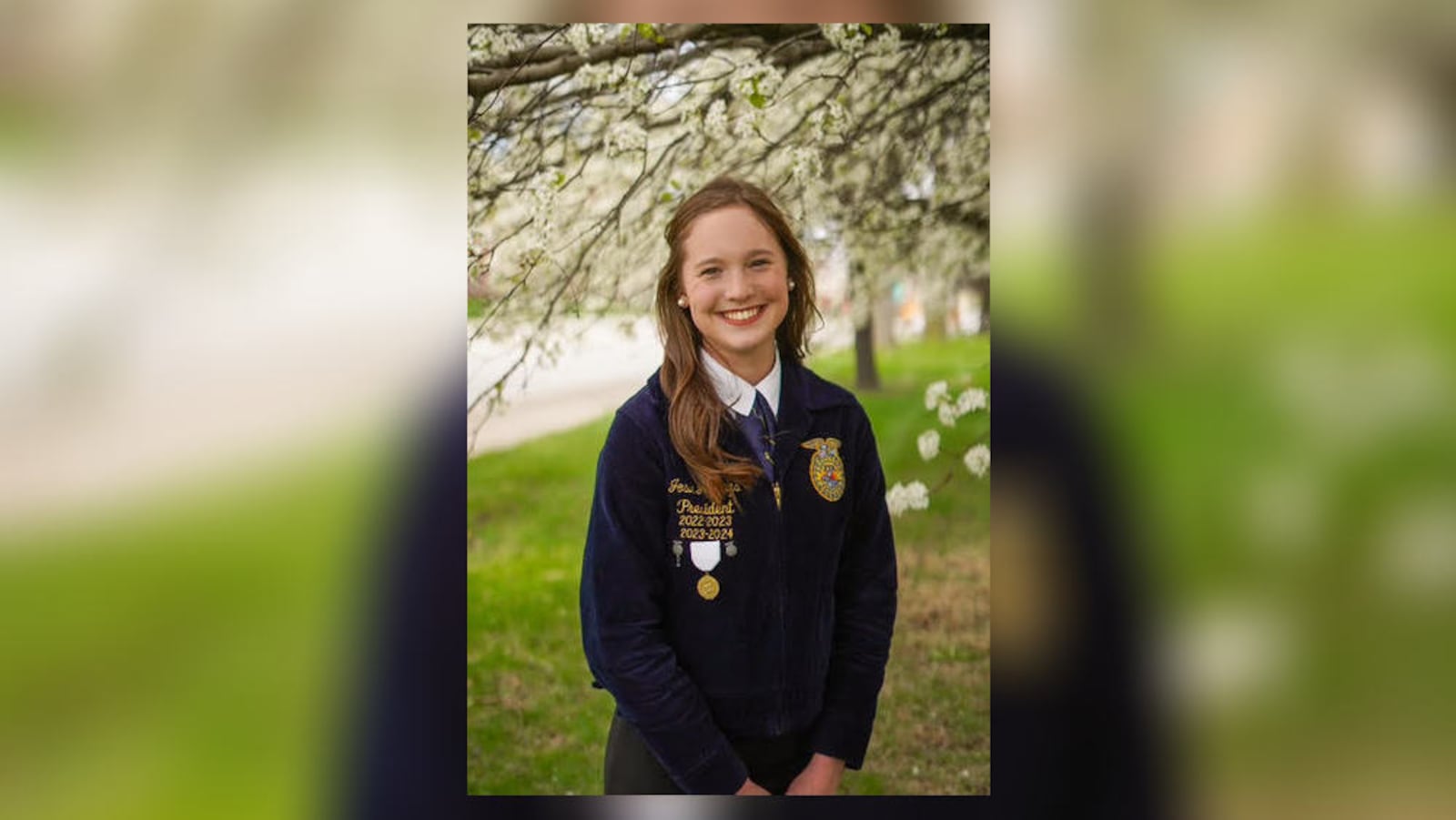 Josie Jennings, Global Impact STEM Academy president of the FFA executive officer team (the school’s equivalent of student government).