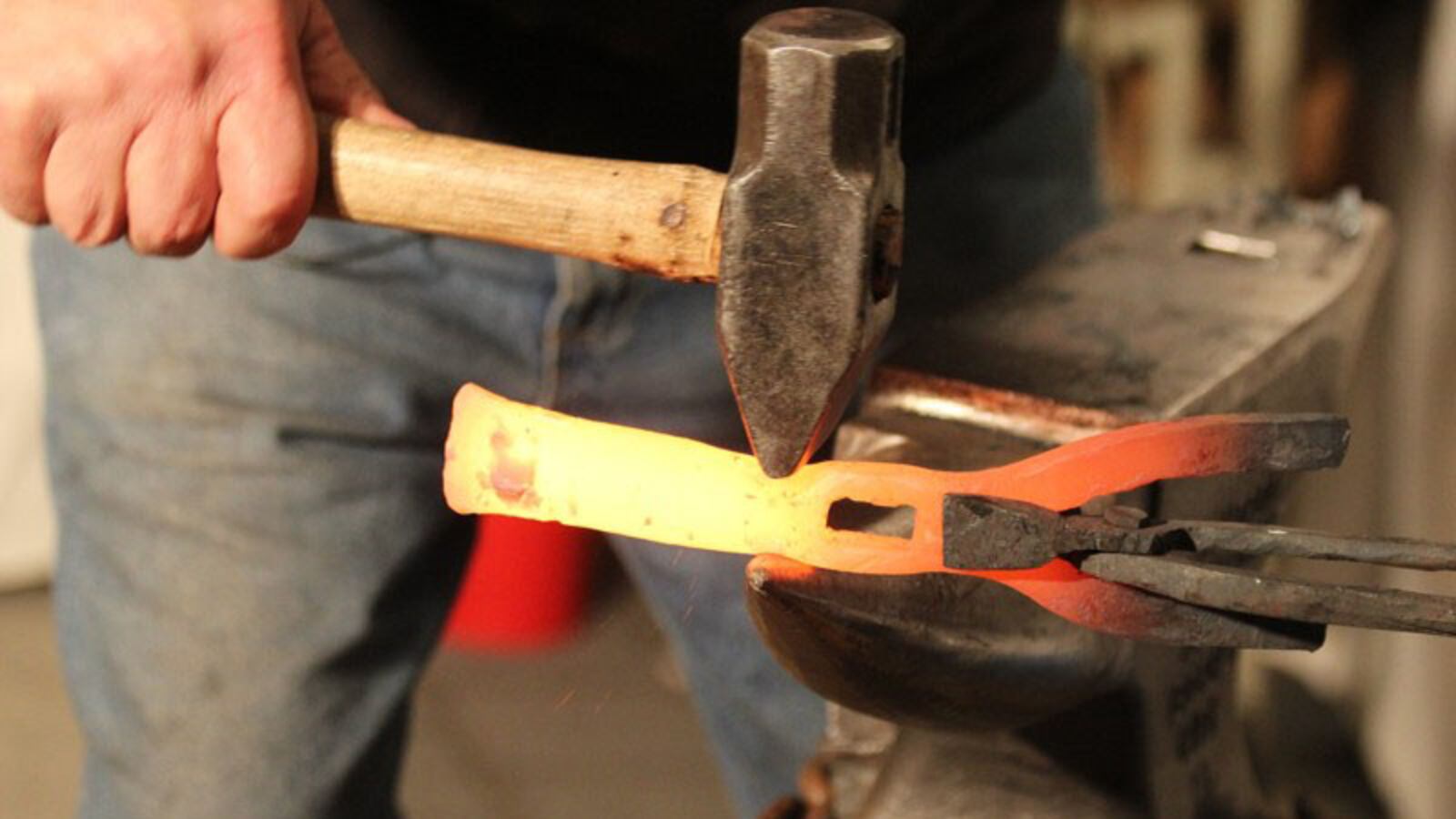 Transforming a gun into a garden tool during one of the tour events. (CONTRIBUTED BY COE BIRCHFIELD)