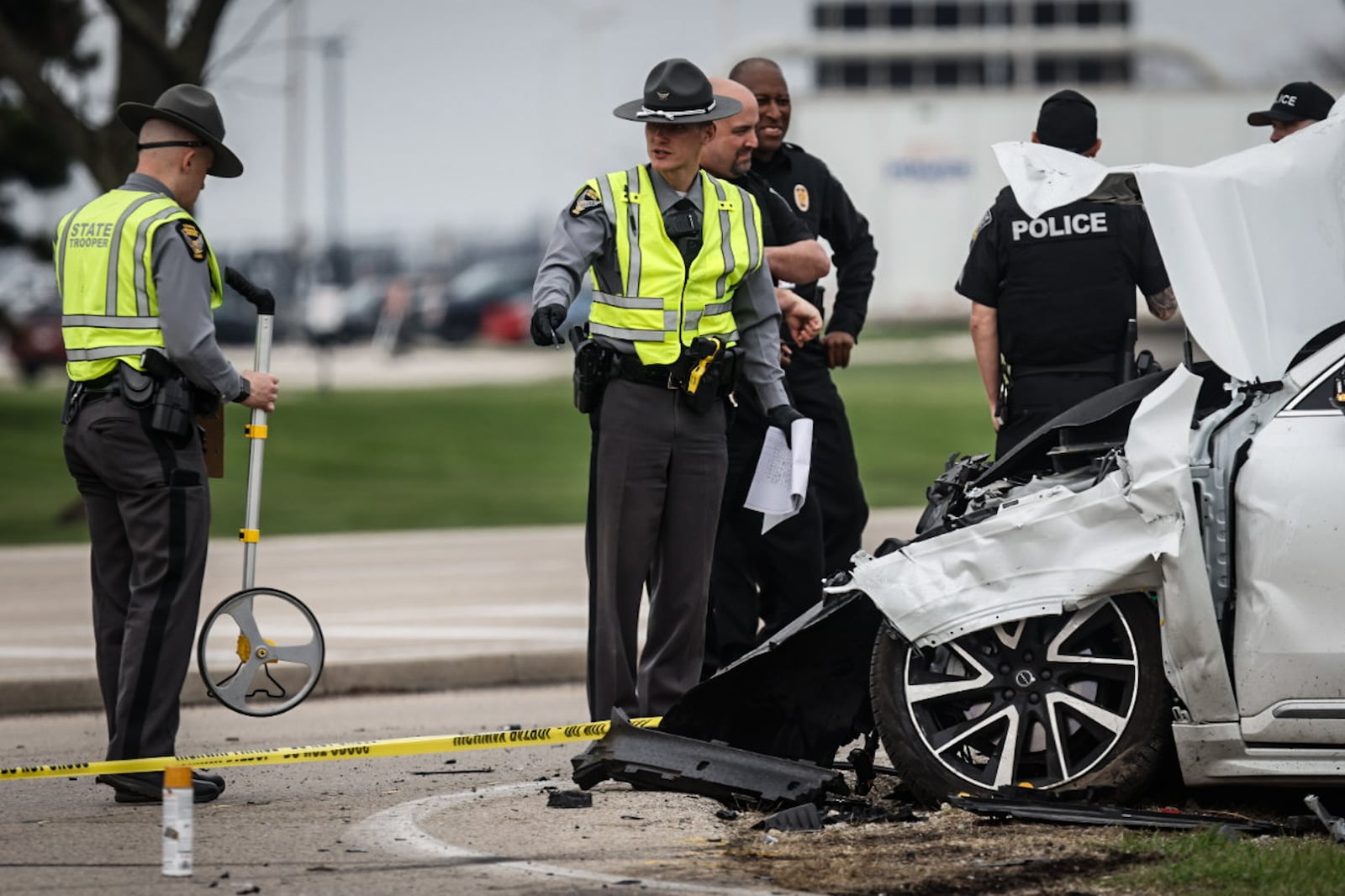 Law enforcement are investigating after a crash at Terminal and Boeing drives on Monday that left four dead and two more in the hospital | Jim Noelker, Staff