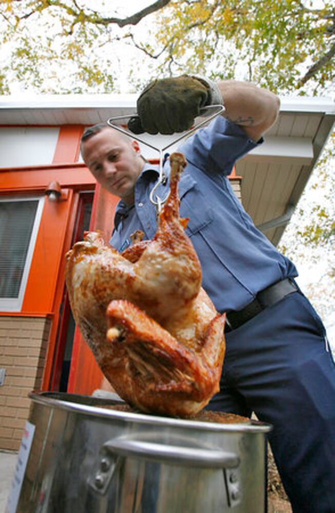 A fire department Thanksgiving