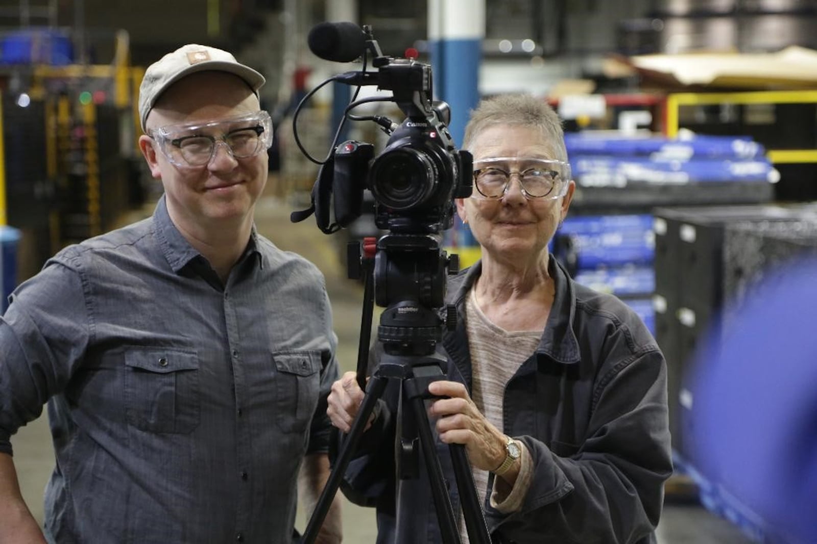 The Yellow Springs Film Festival will honor the late Academy and Emmy Award-winning documentarian and Yellow Springs resident Julia Reichert. Reichert's husband, Steven Bognar, has a film featured in the event as well. They are pictured here behind-the-scenes of their Academy Award-winning documentary "American Factory." Photo by David Holm