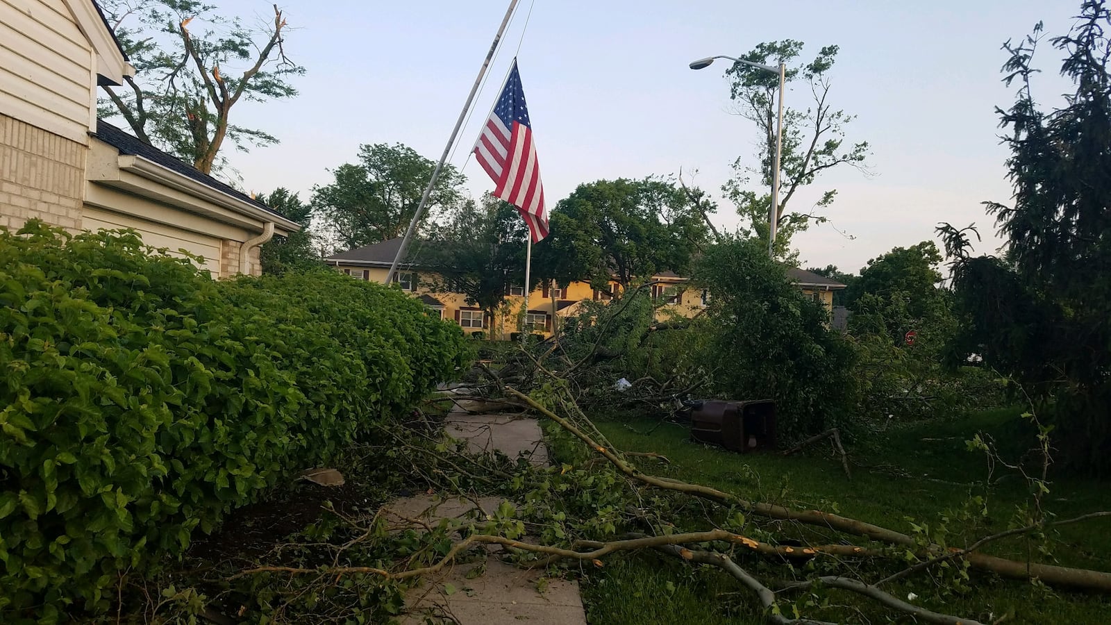 Approximately 150 homes in the Prairies at Wright Field housing area were damaged, some significantly, during the storm that passed through the Dayton area late on May 27. (U.S. Air Force photo/Wes Farnsworth)