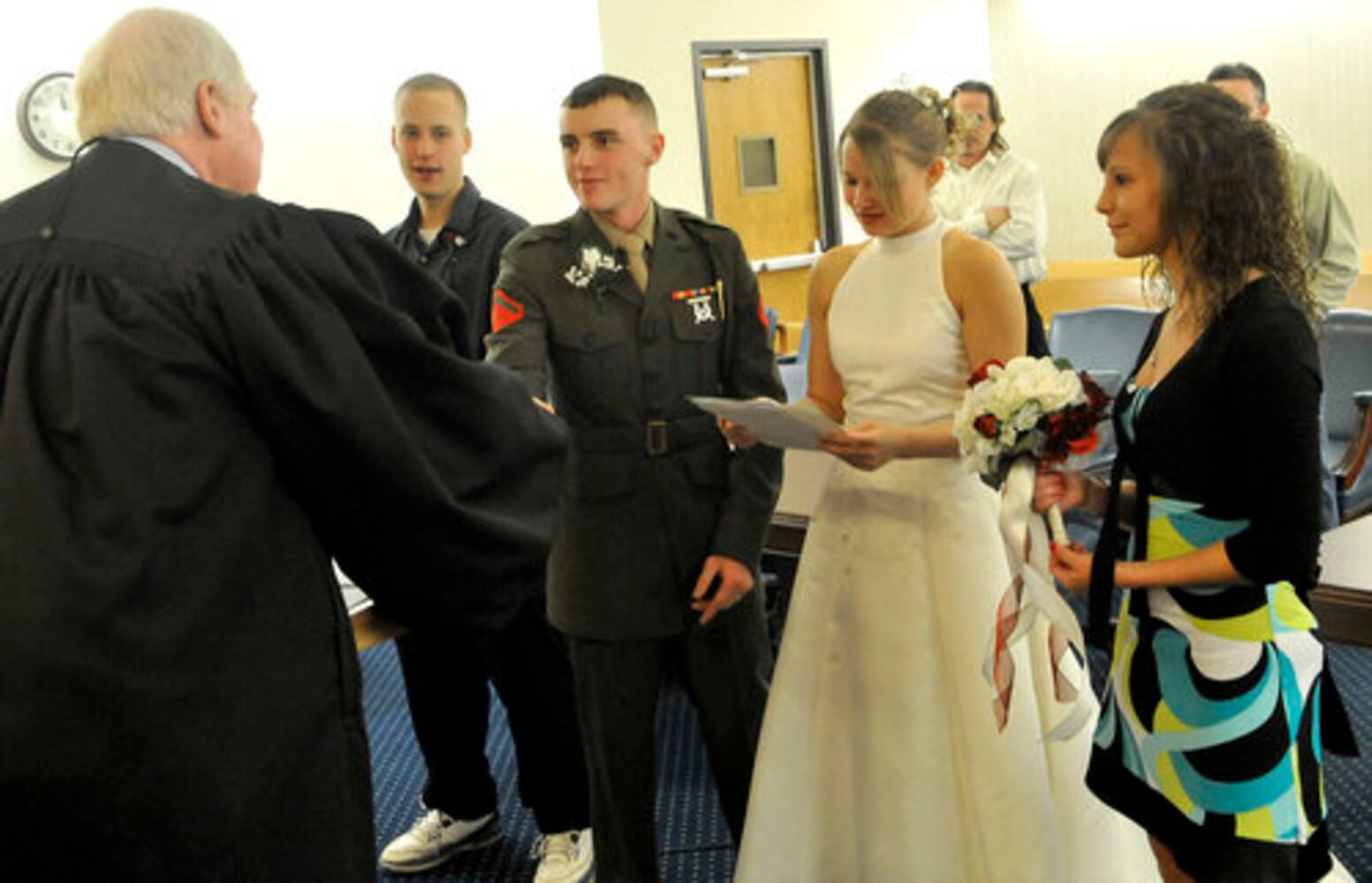 Marine gets married at court